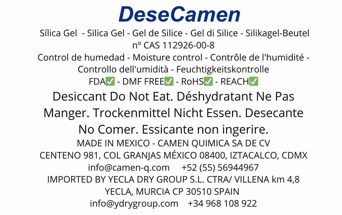 Gel de sílice naranja con indicador de saturación 1 KG 3-5 mm Absorbedor de humedad reutilizable