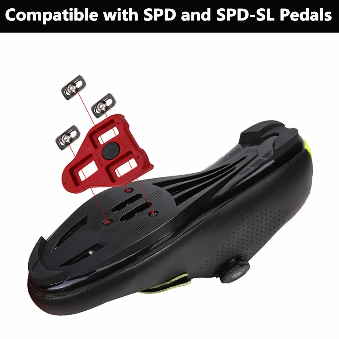 Fansu Zapatillas de Ciclismo Carretera, con Calas Delta, Zapatillas Ciclismo Hombre Compatibles con Look SPD SPD-SL Delta Lock, Zapatillas para Bicicleta de Interior Exteriores