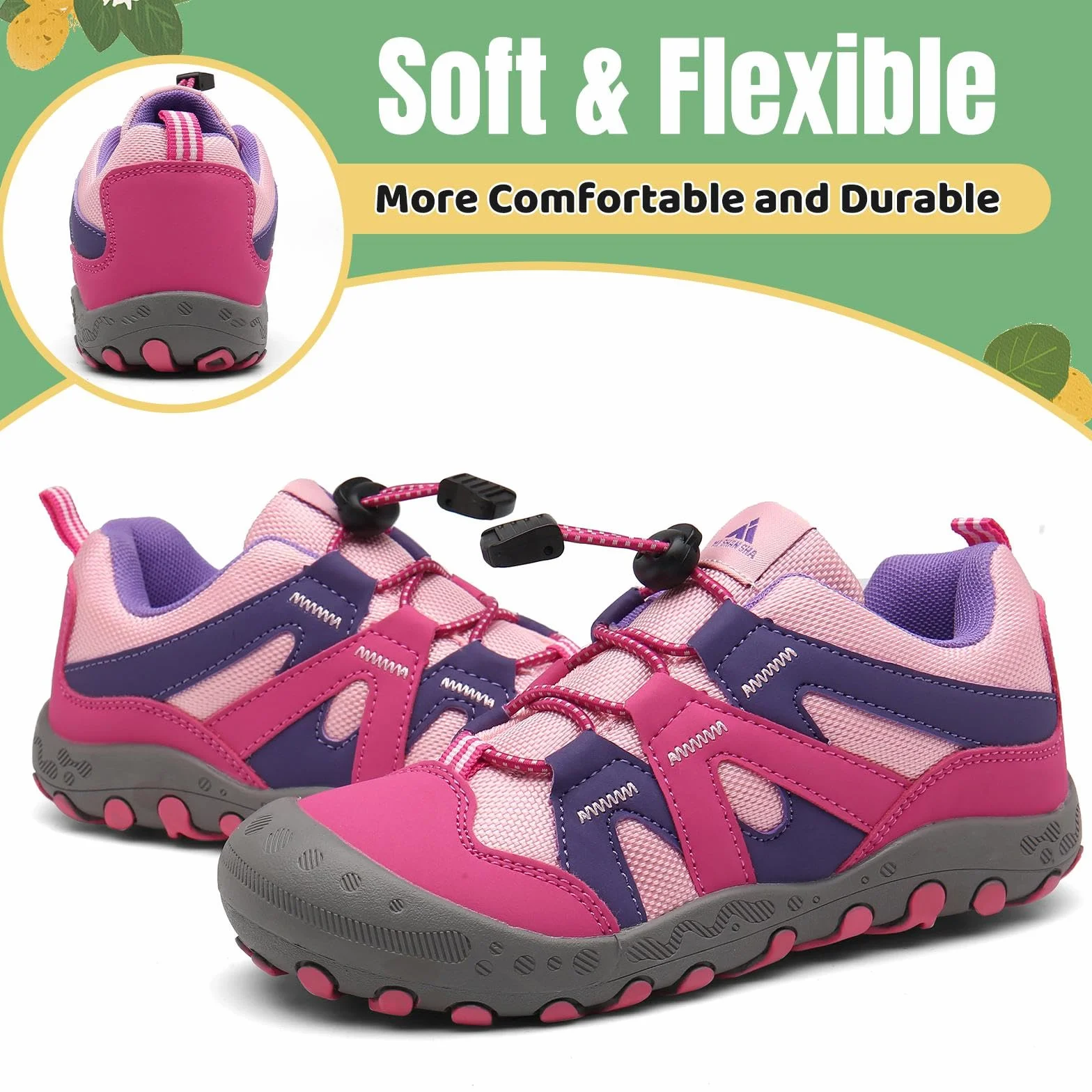 Mishansha Unisex Zapatos de Senderismo Niños Zpatillas para Correr Antideslizante Transpirable Niñas Calzado Deportivo, Tallas 24-38 EU