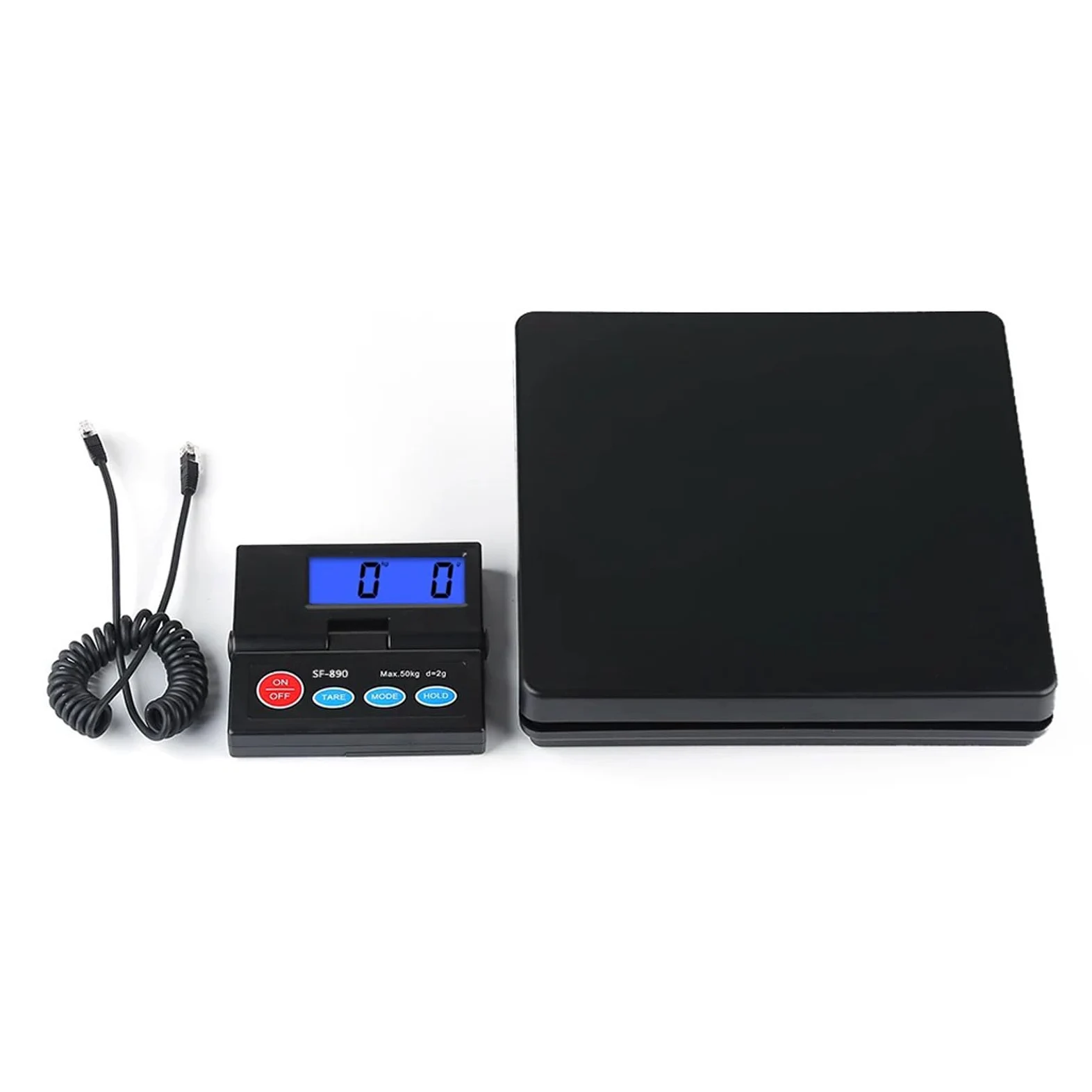 Báscula postal digital de 50 kg de capacidad con precisión 2G, báscula portátil para paquetes, equipaje y correo