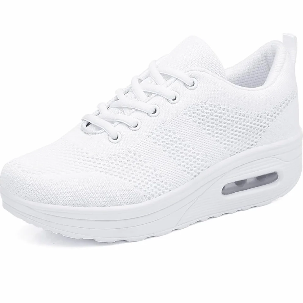 Mujer Zapatillas de Deporte Malla Air Cuña Cómodos Sneakers Mujer Casual Transpirables Running Senderismo Ligero Mesh Zapatillas