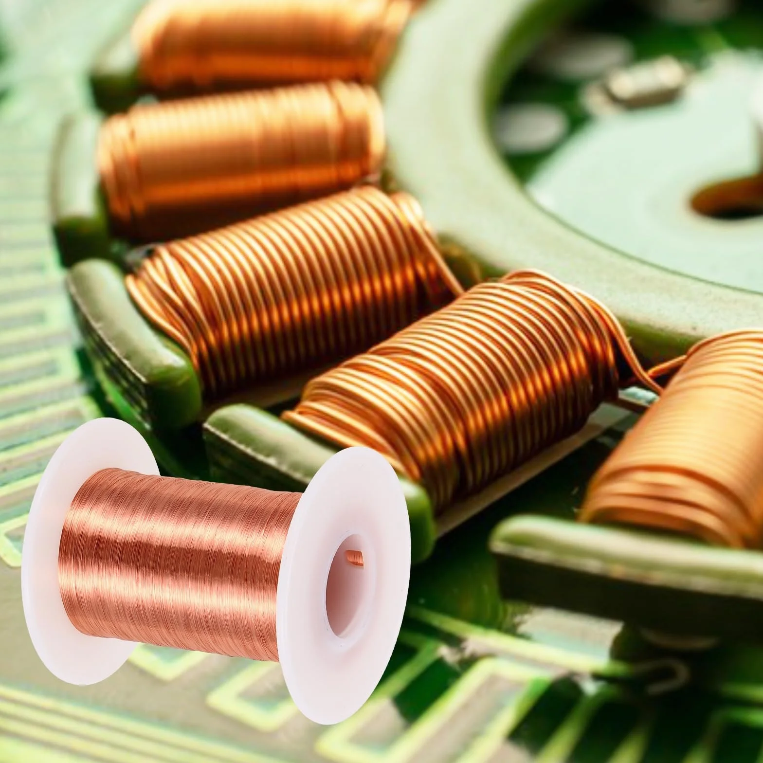 sourcing map Alambre magnético de 40 AWG, cobre esmaltado, bobina 4 oz 155C para transformador motor