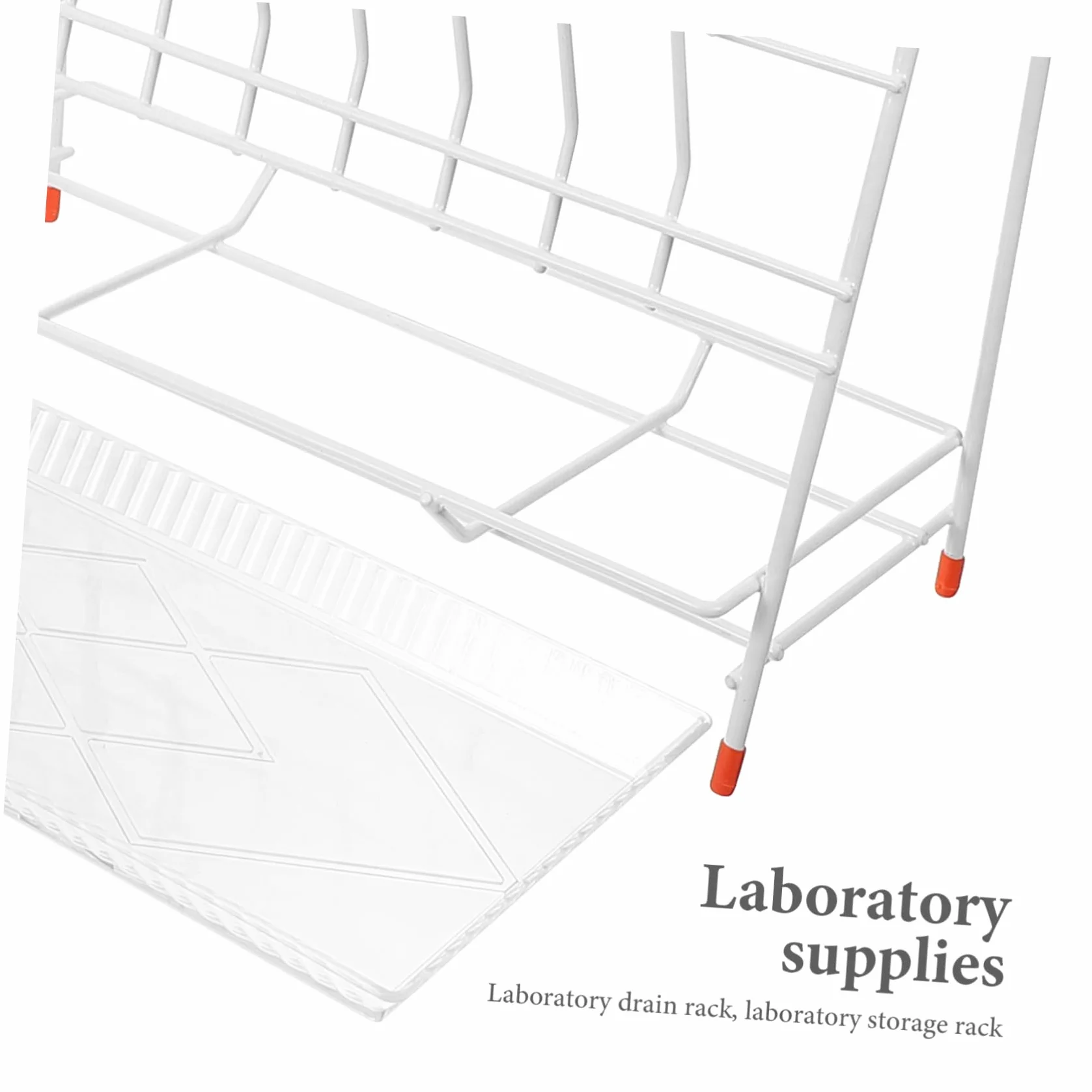 Estante de Secado de Laboratorio 32 Ranuras para Tubos y Botellas, Hierro