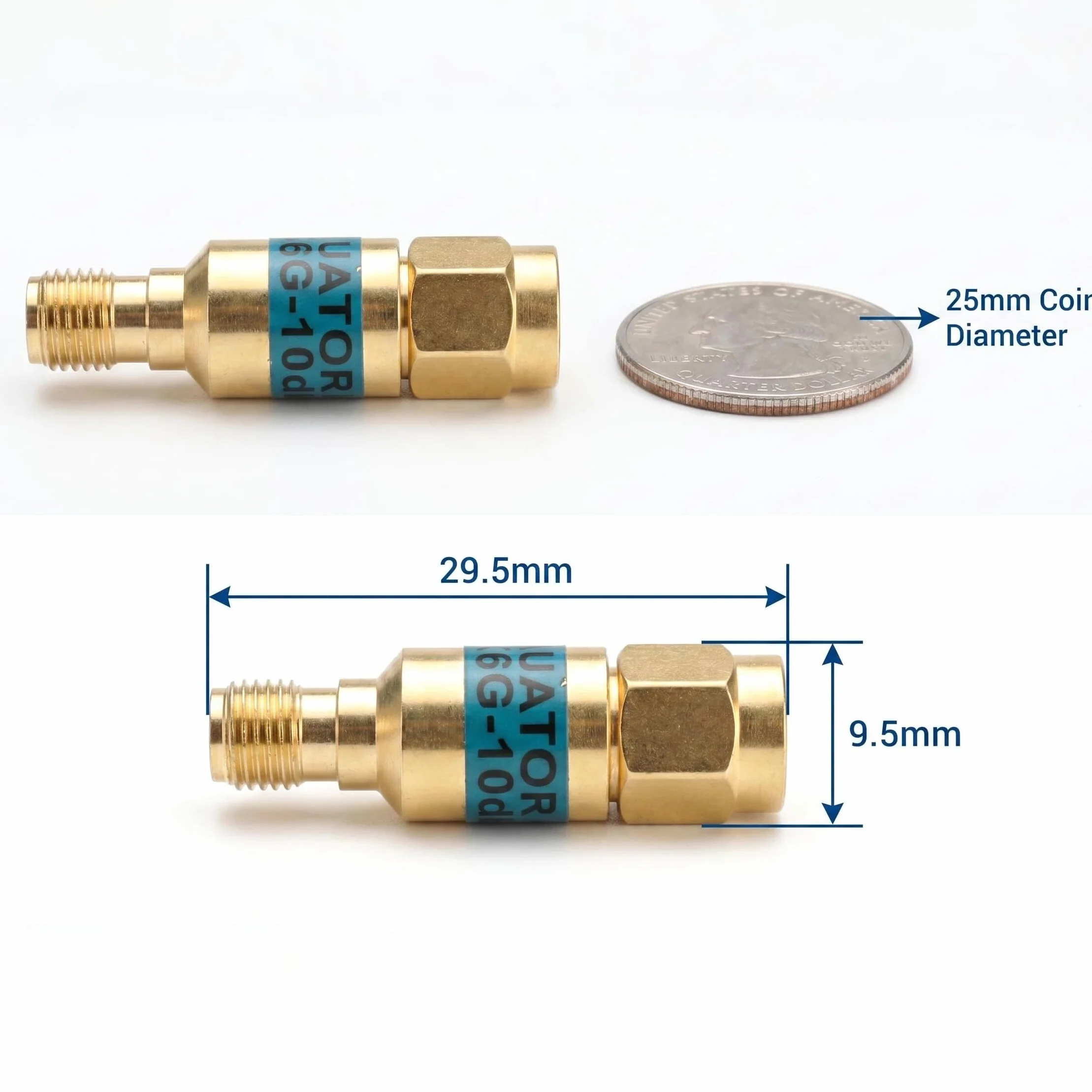 BECEN Atenuador SMA RF 10dB 6G 2W