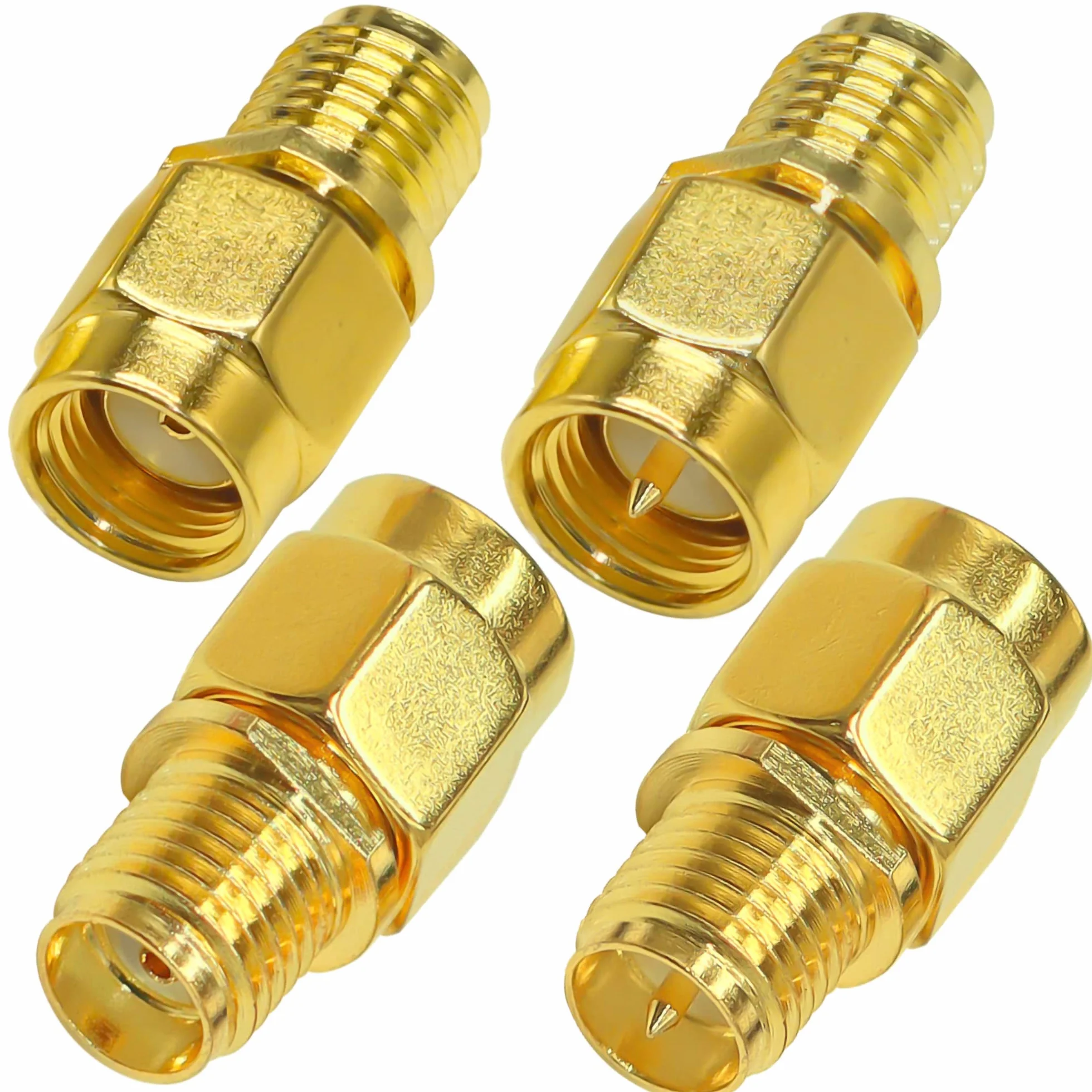 TUOLNK Kit de Adaptador Coaxial SMA Macho a Hembra RP-SMA, Paquete de 4