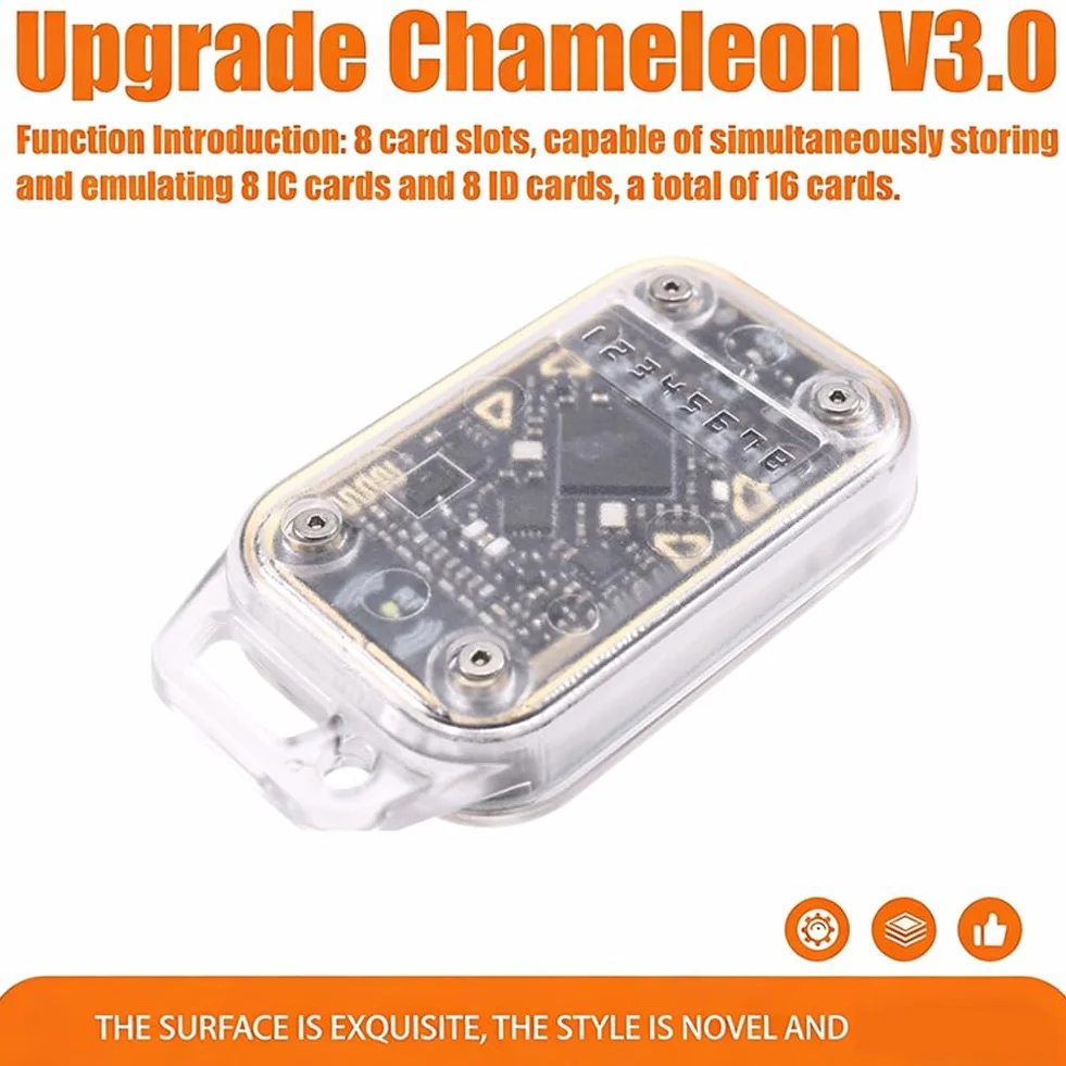 Chameleon V3.0 RFID Lector de Chips Inteligentes 125K 13.56M NFC Read Writer con 5 Llaveros UID