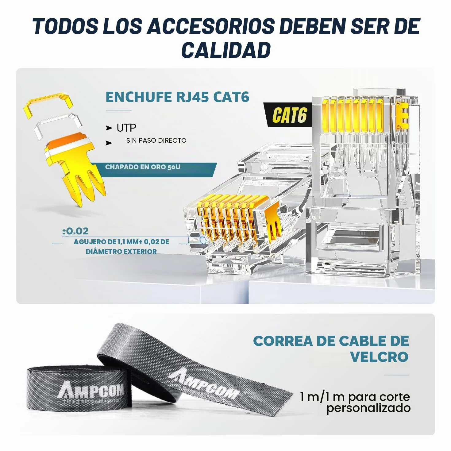 AMP COM 7 en 1 Kit de herramientas RJ45/RJ11 para conectores Cat6/Cat5e/Cat5 y pelacables de perforación 110 en bolsa impermeable