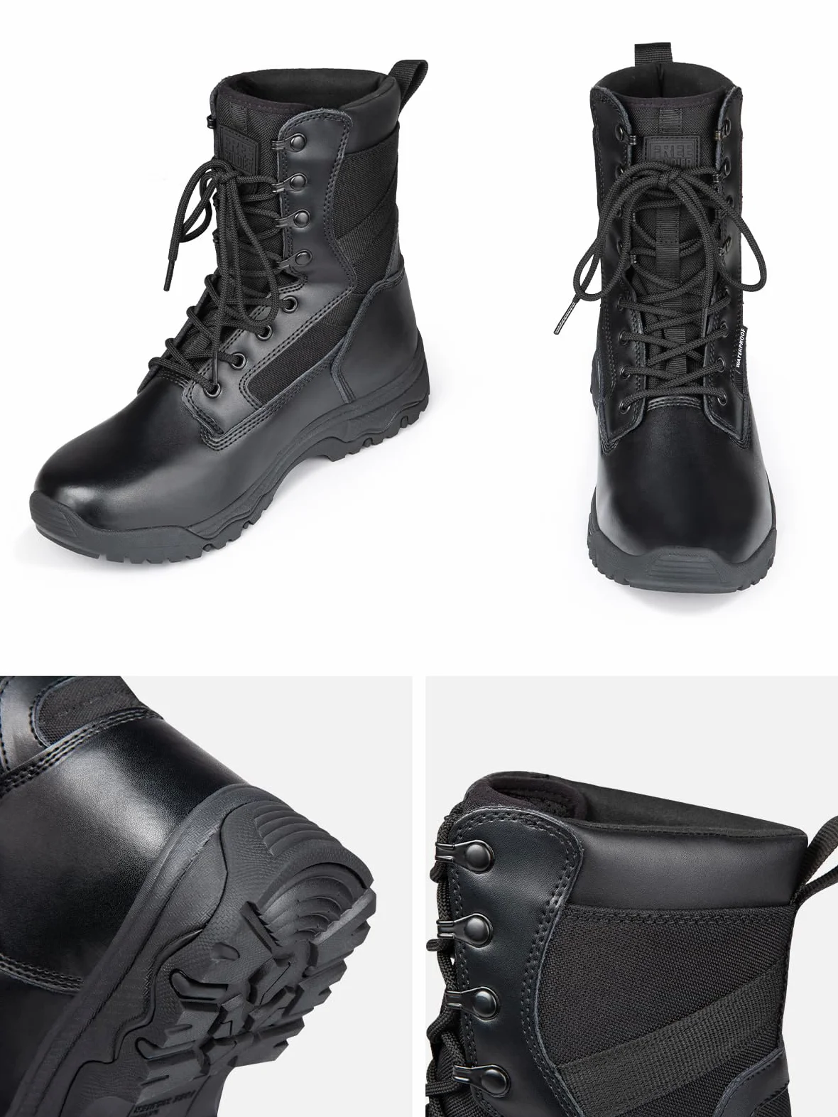 FREE SOLDIER Botas Tácticas para Hombre 8 Pulgadas Botas de Combate Ligeras Botas de Trabajo Militares de Cuero de Ante Duraderas Botas para el Desierto