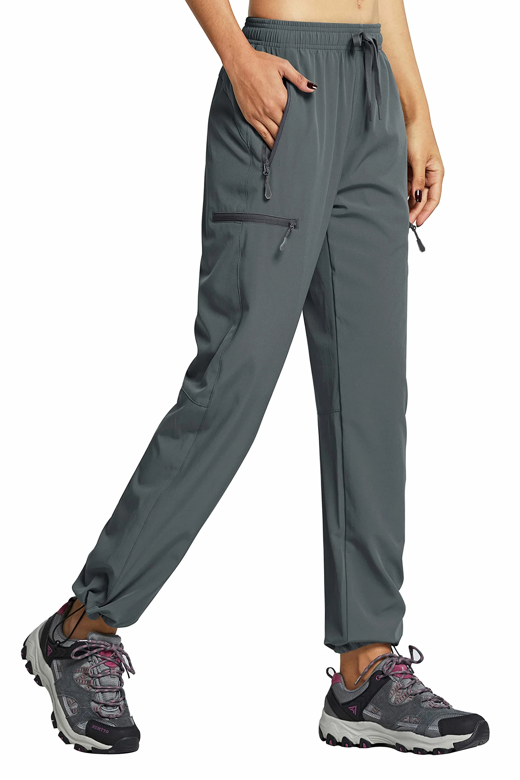 Libin Pantalones de Trekking Mujer Senderismo Verano Ligeros Secado Rápido Impermeables Montaña Deportes Trabajo Aire Libre Safari Pantalón con Bolsillos