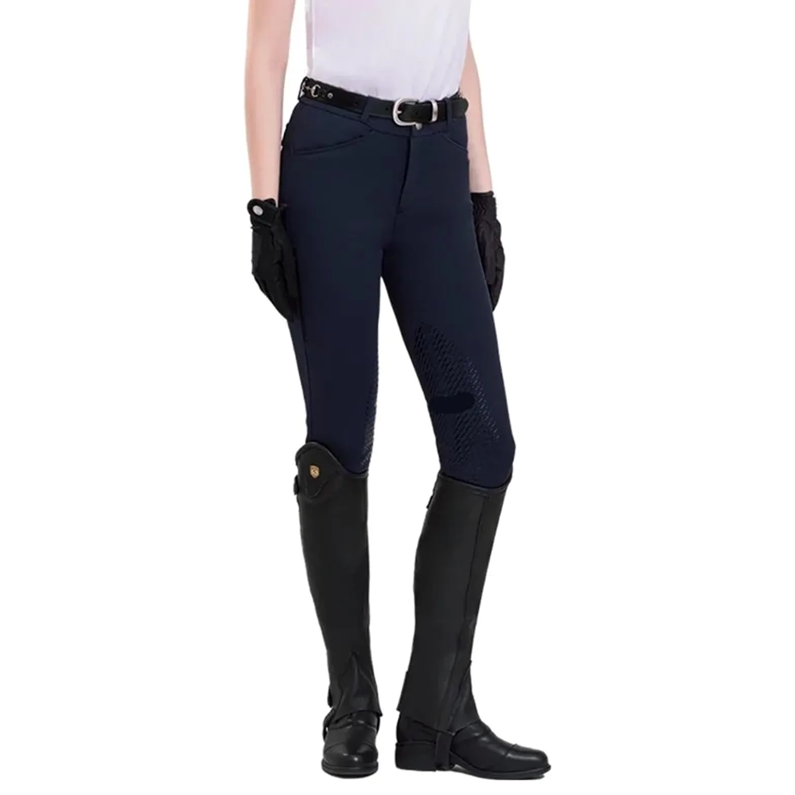 Pantalones Montar a Caballo Mujer Pantalones de Caballo Unisex Silicona for Montar a(Blue,36)