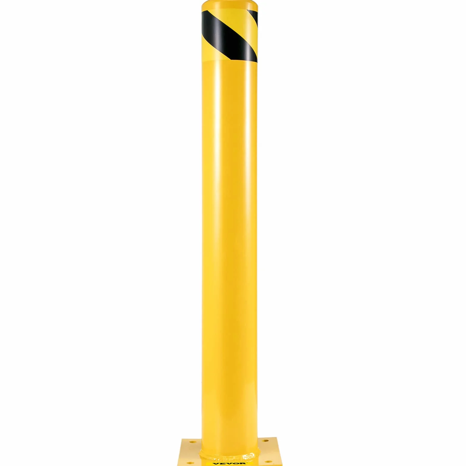VEVOR Bolardo de Seguridad 122x14 cm 2 Piezas Tubo de Acero Recubrimiento de Polvo Amarillo Barrera de Seguridad