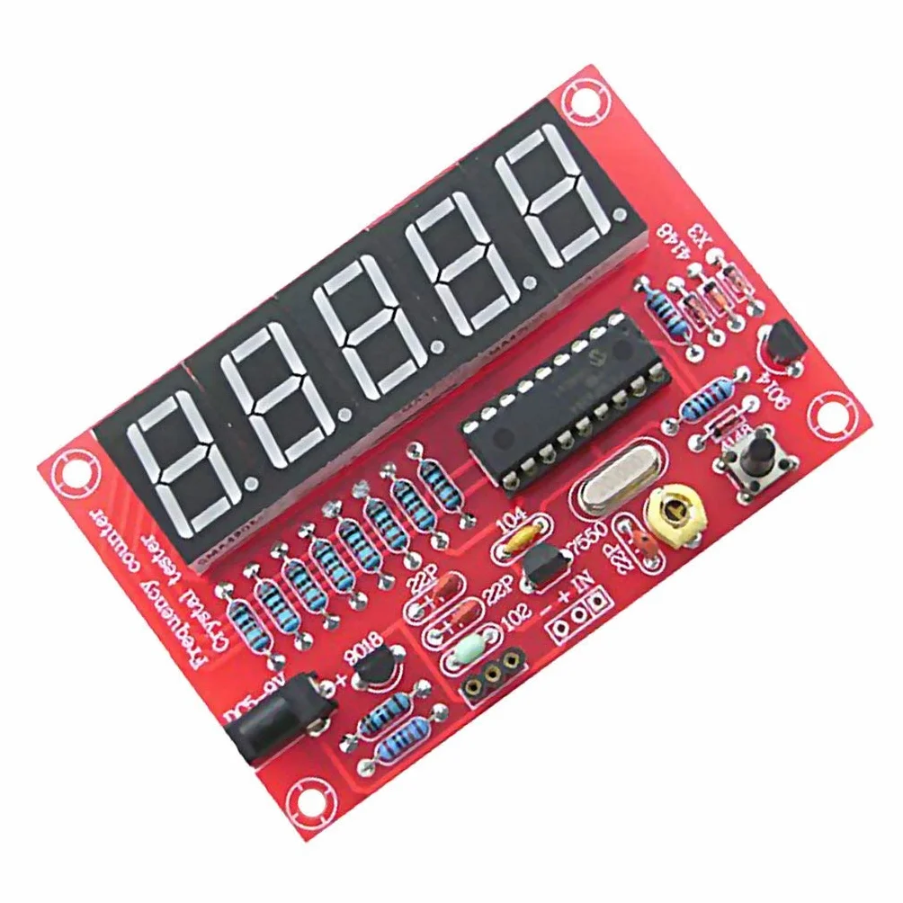 ARCELI Medidor de Frecuencia Digital LED 1Hz-50MHz Kit de Probador Oscilador de Cristal