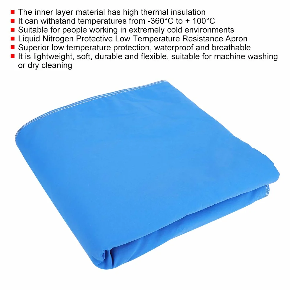 Cryo – Delantal protector de nitrógeno líquido, delantal de seguridad criogénica con material compuesto impermeable y transpirable, forro de algodón resistente a bajas temperaturas