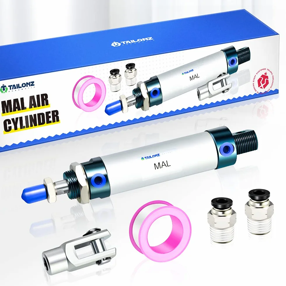 TAILONZ PNEUMATIC Cilindro neumático doble efecto 32 mm 75 mm carrera MAL32x75