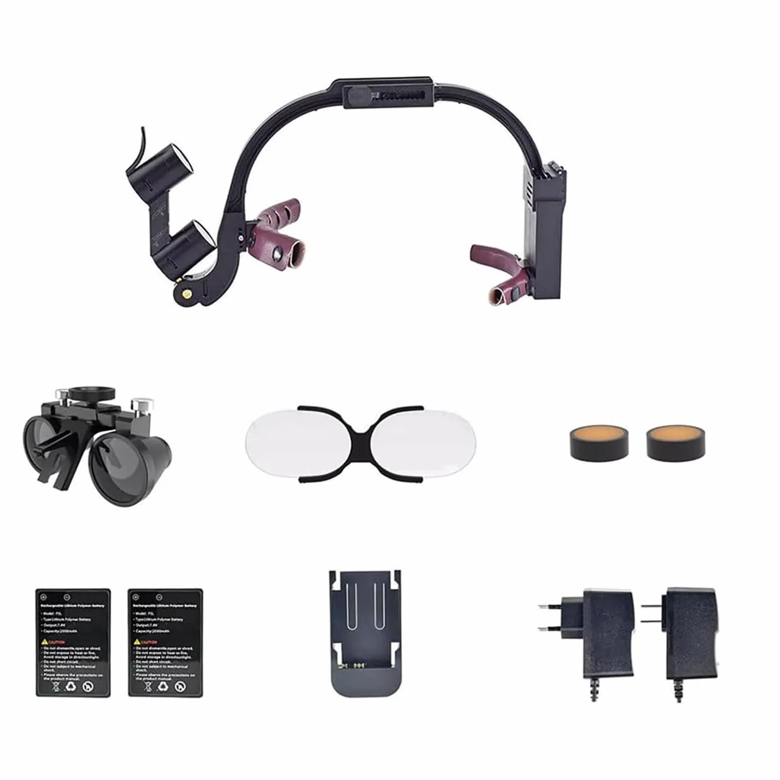 Lupa Dental 3.5X con Luz LED, Faro Quirúrgico para Dentista, Temperatura de Doble Color