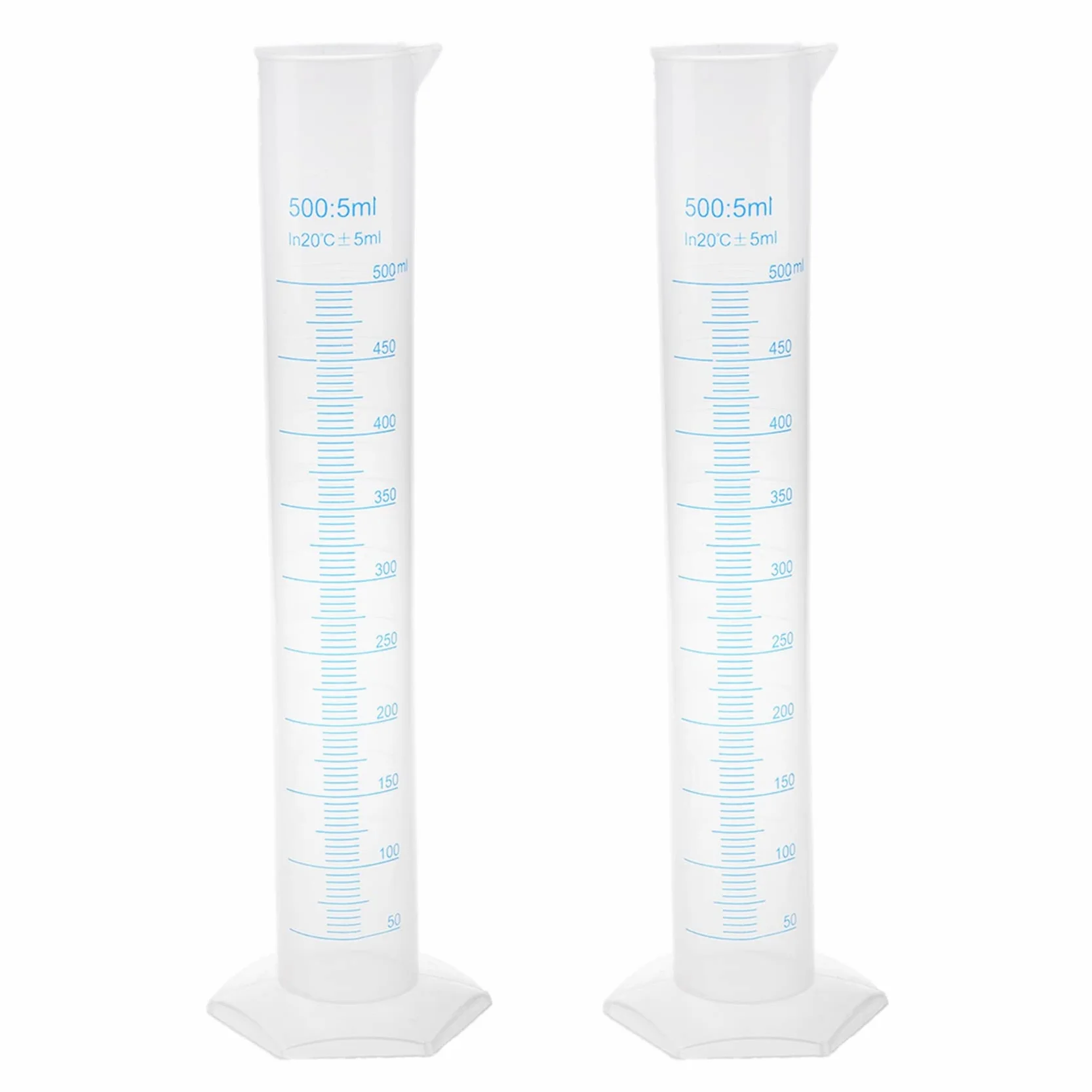 Probeta medidora de plástico transparente 500 ml