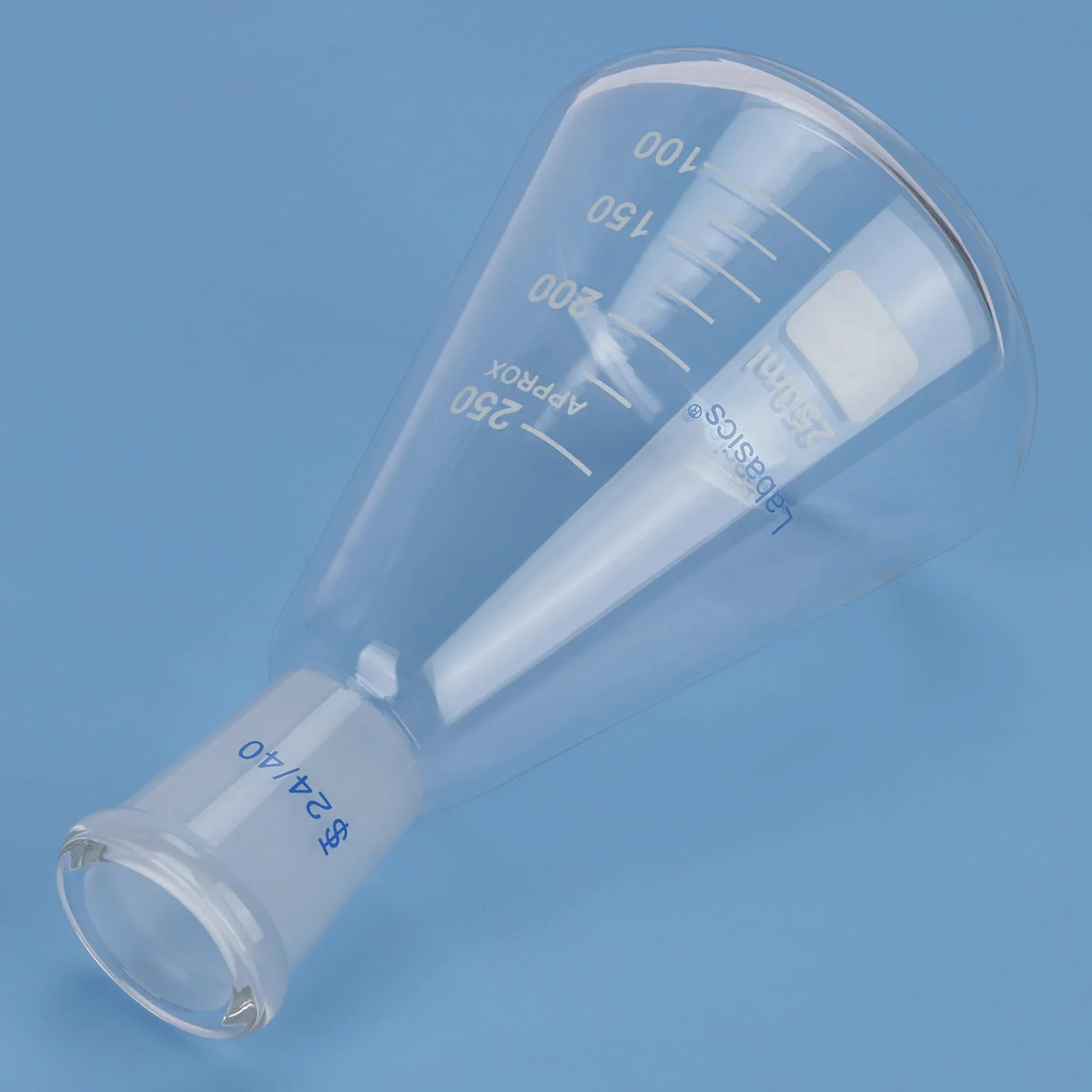Labasics Vidrio 24/40 Erlenmeyer Matraz, Borosilicato Pared Gruesa, 250 ml