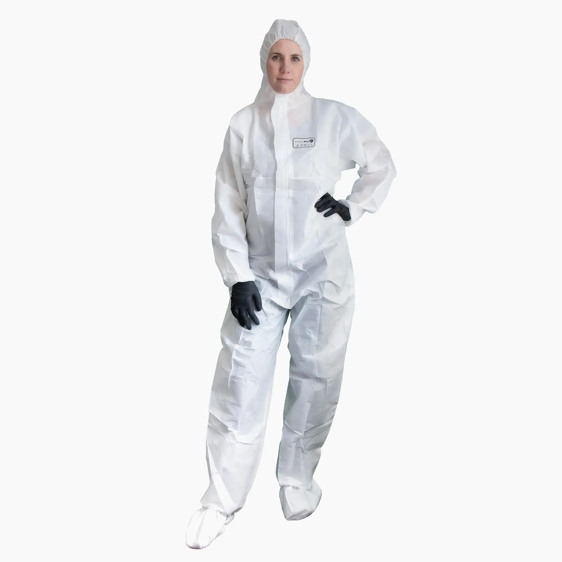 GLAESER clean | Trajes protectores desechables ProtectPro 1 | Traje protector categoría 3 tipo 5+6 | 50 piezas
