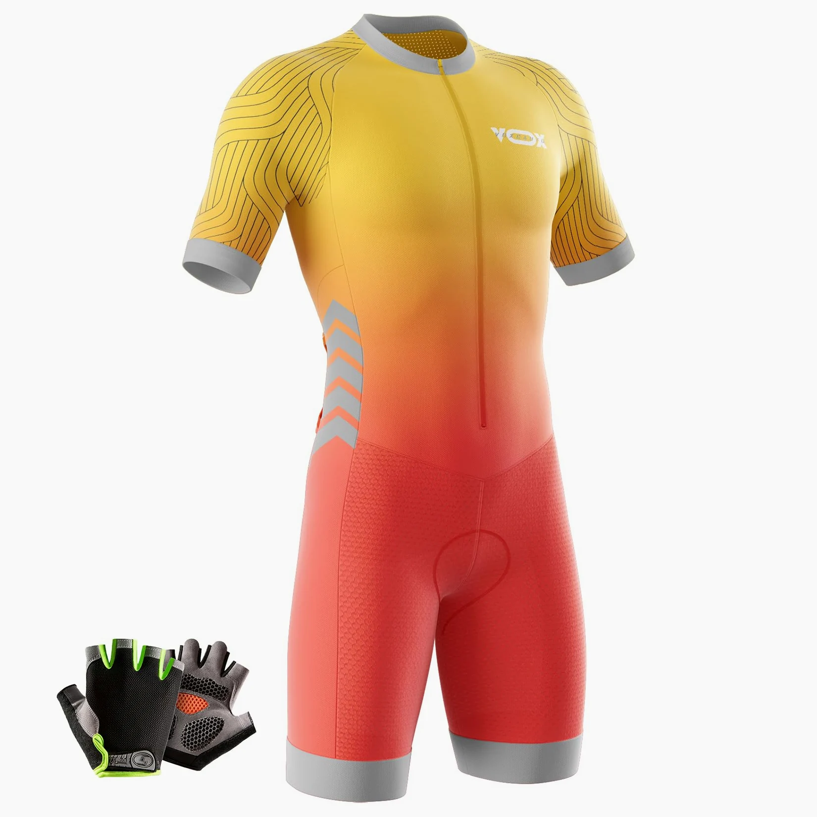 Traje de Triatlón de Manga Corta para Hombre, Traje de Ciclismo Hombres de Traje Tri,Traje de Ciclismo de Secado rápido MTB Mono Racing,Ciclismo, Carrera, natación.