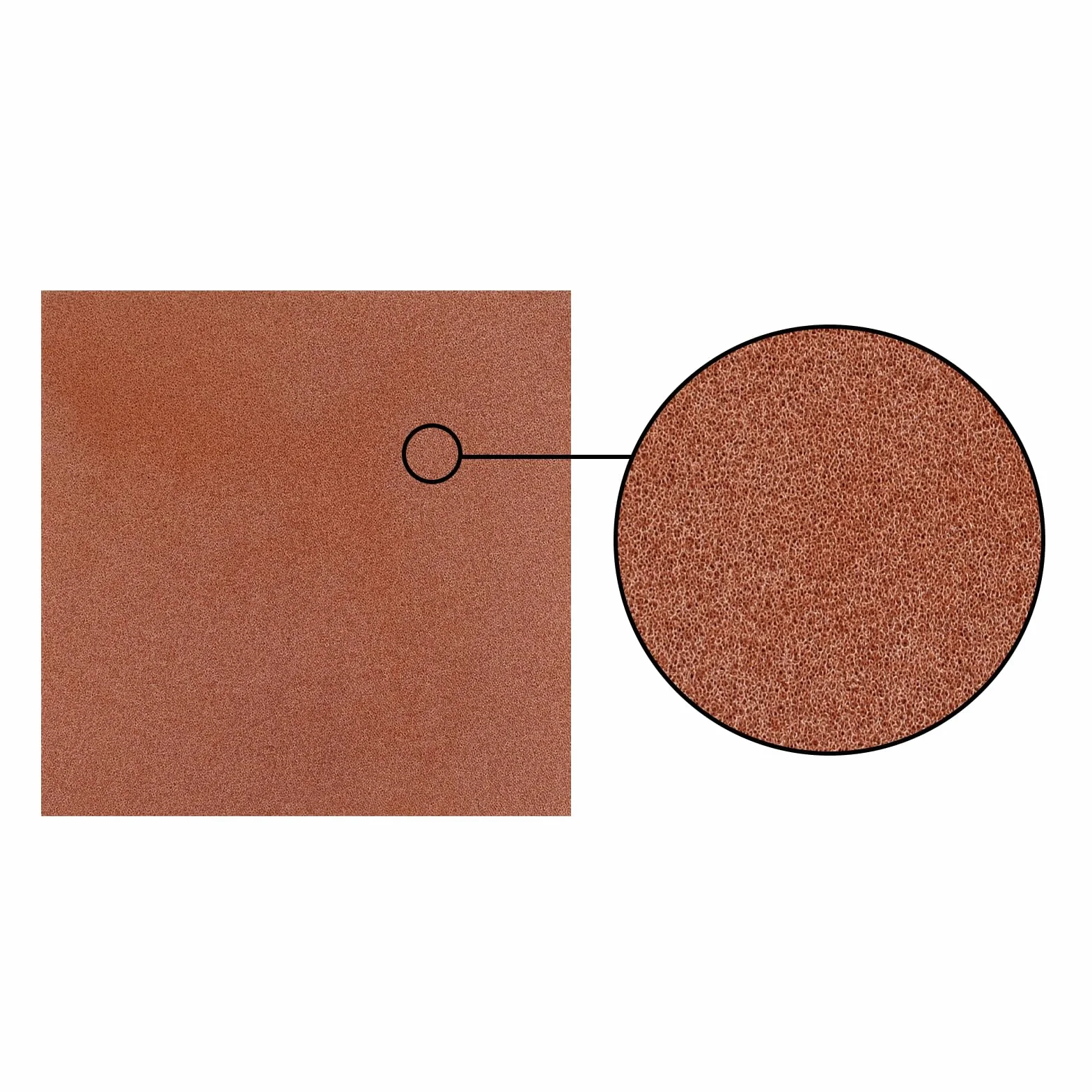 Espuma de Cobre 100x100x2 mm GDMS Material Poroso para Aplicaciones Electroquímicas