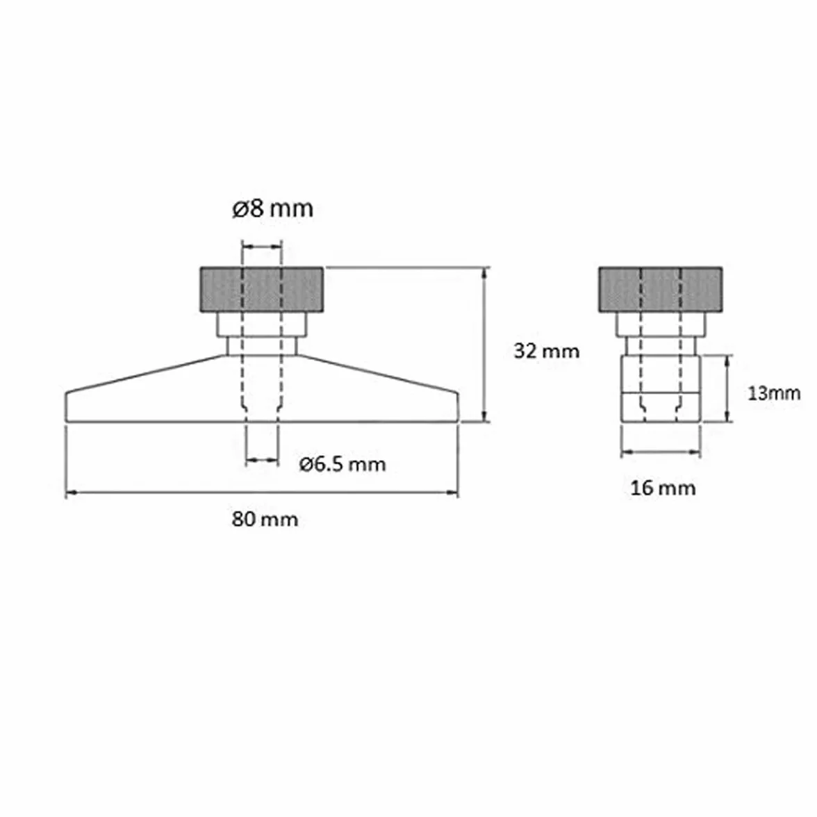 Ubric Base de acero 80 x 16 mm para mediciones de profundidad comparadores digitales y analógicos