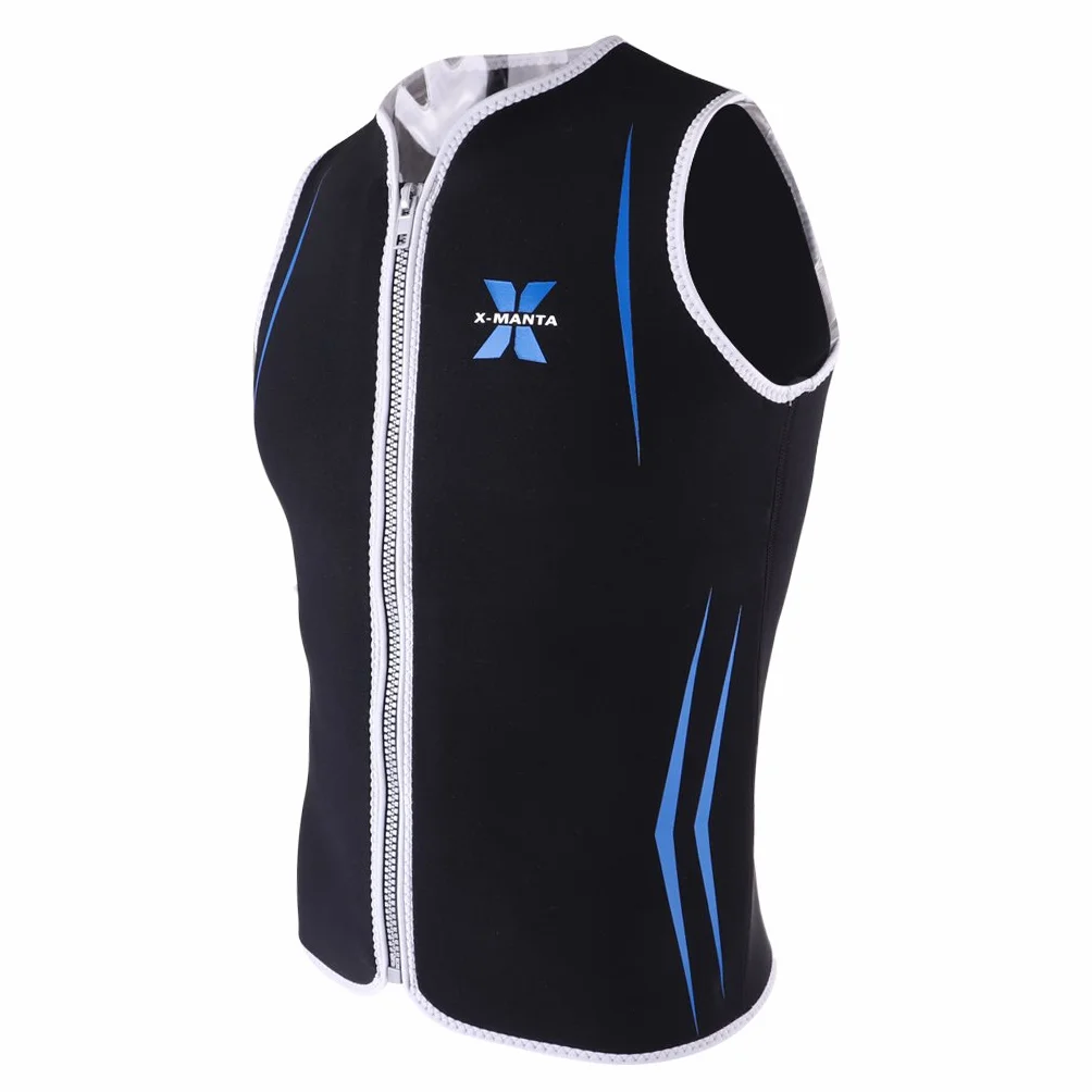 SM SunniMix Chaleco de Neopreno con Cremallera Delantera de Neopreno de 3 Mm para Hombre, para Buceo, Surf, Kayak de, Negro, XXL