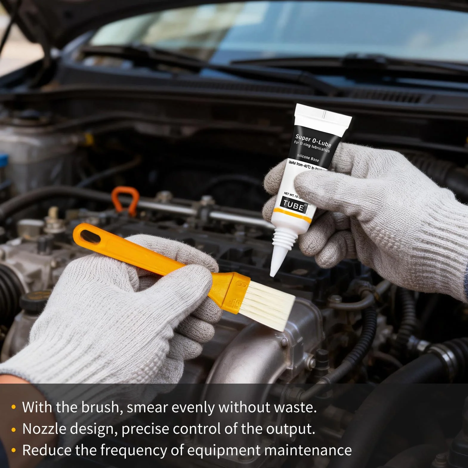Grasa de Silicona Lubricante para Cafeteras Automáticas Multiusos 3 Unidades con Cepillo