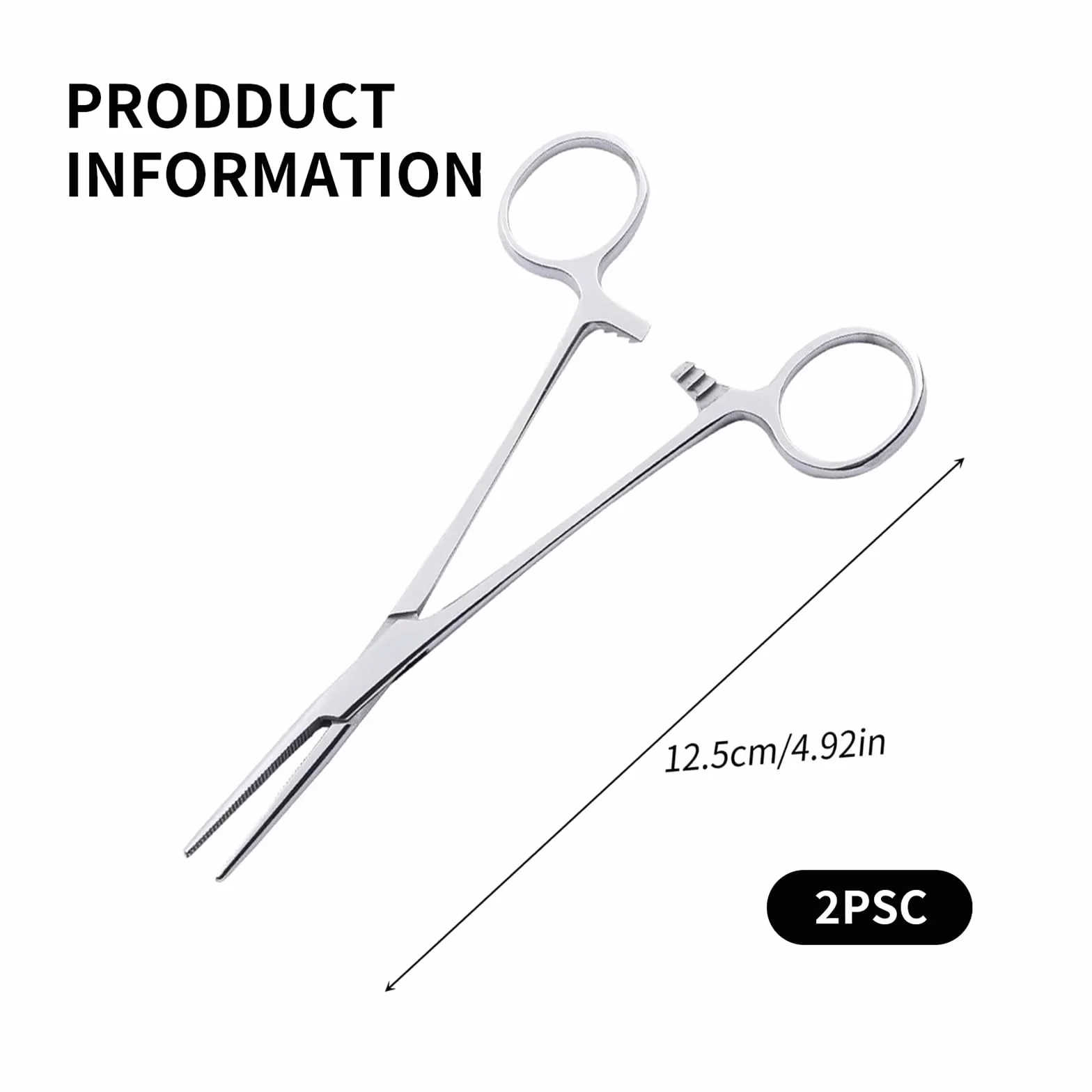 Alicates de piercing, pinza de arteria, herramienta de agarre de bola, juego de costura