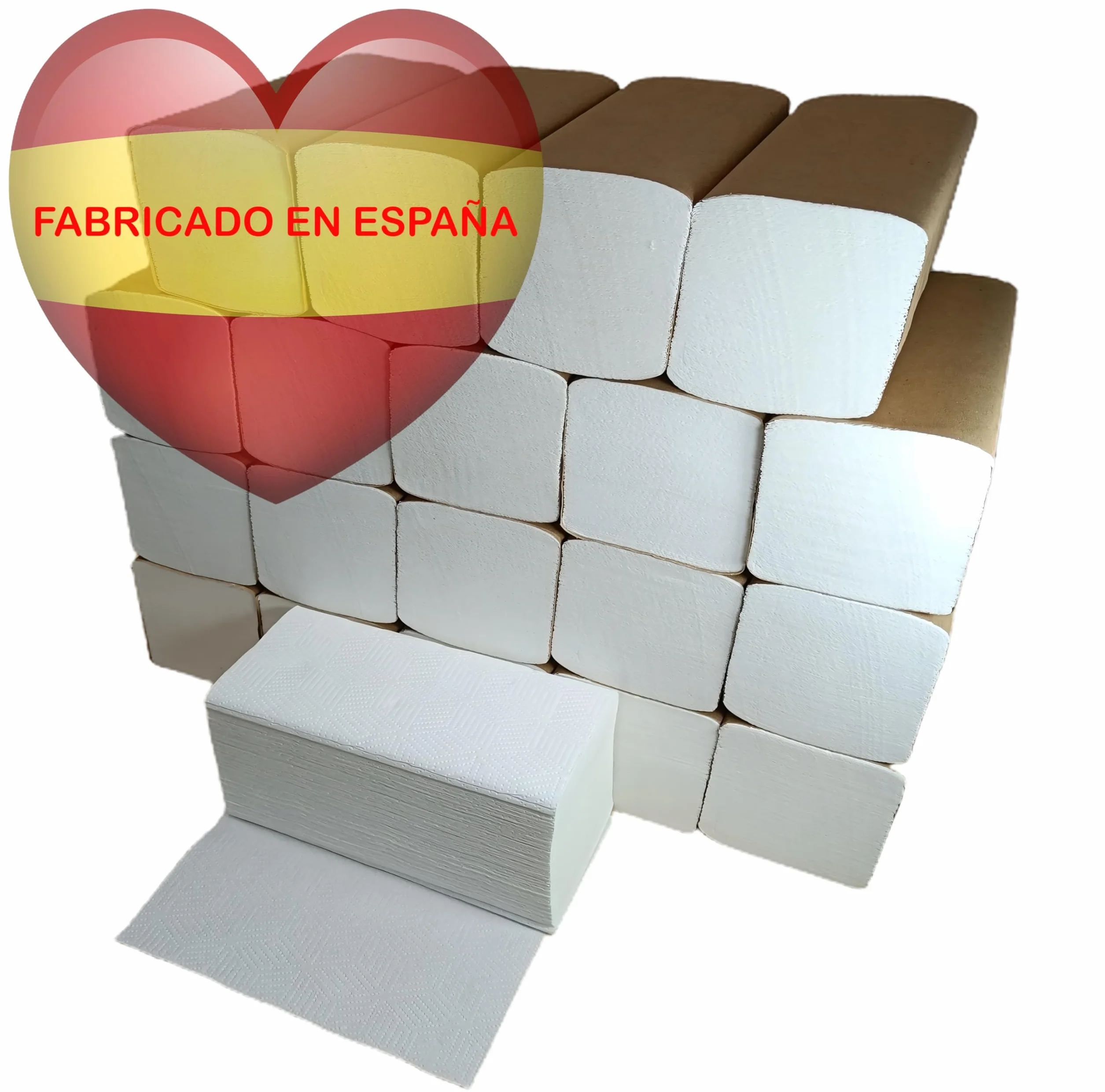 Toallas de papel secamanos Zig Zag 3000 unidades blanco gofradas