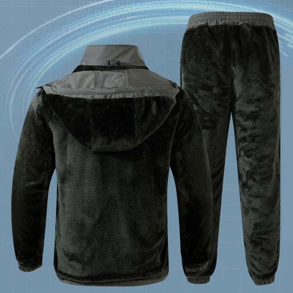 Traje Táctico Softshell De Forro Polar para Hombre, Chaqueta Térmica Impermeable De Caza Ropa De Esquí