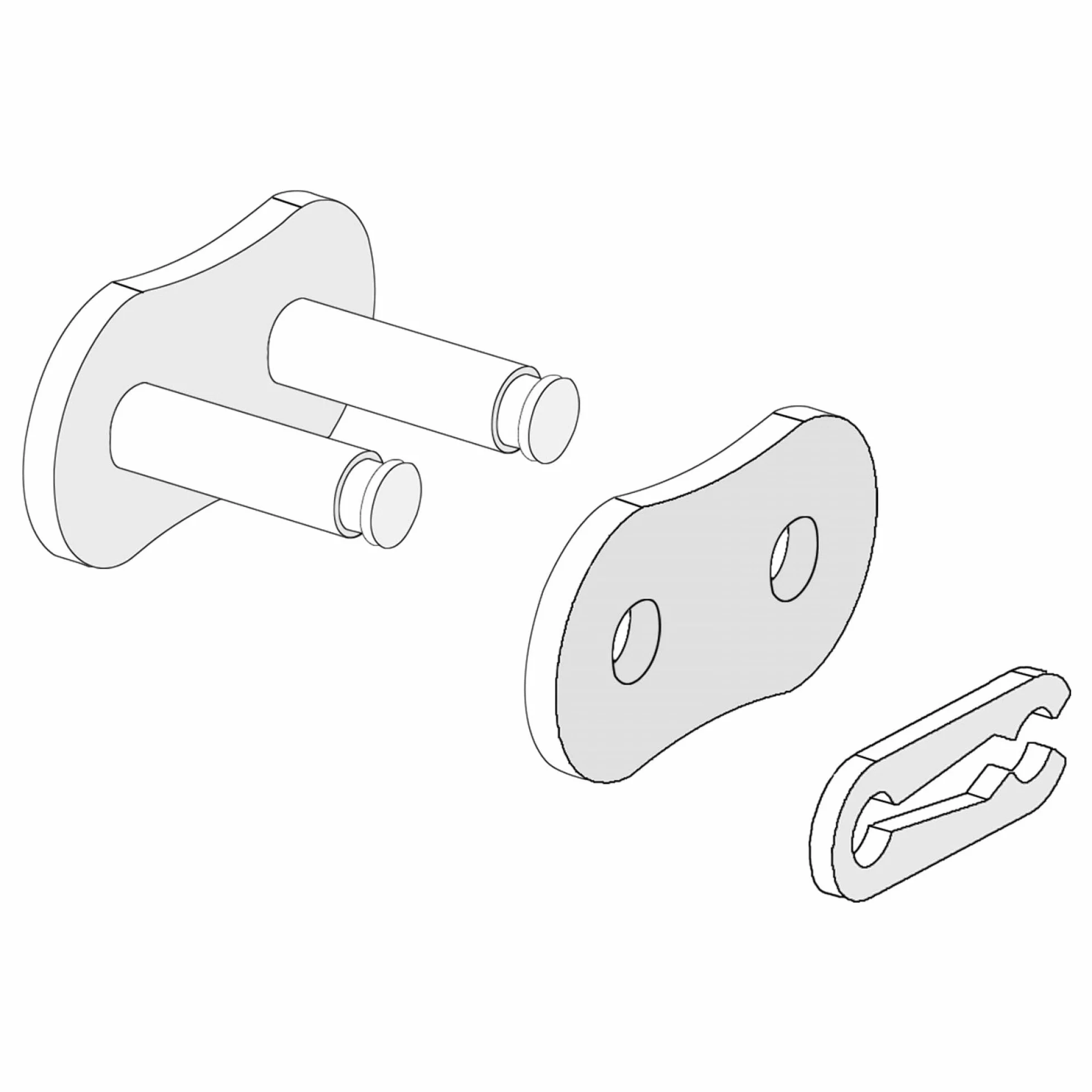 sourcing map 5 rodillos de eslabones de conector maestro de cadena #50 acero al carbono 5/8 pulgadas