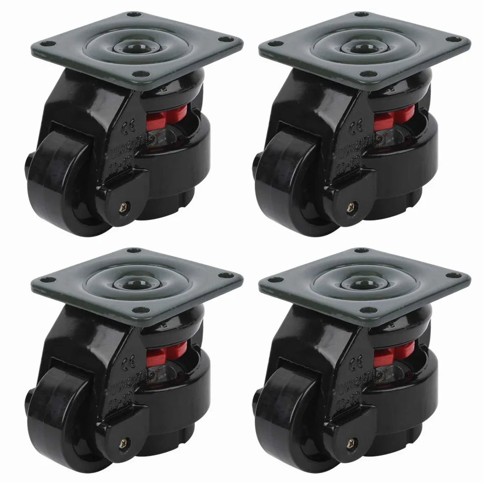 Ruedas Niveladoras GD-60F Bagima 4 Uds. Rueda de Ajuste de Nivel Industrial de Servicio Pesado 21x16x9