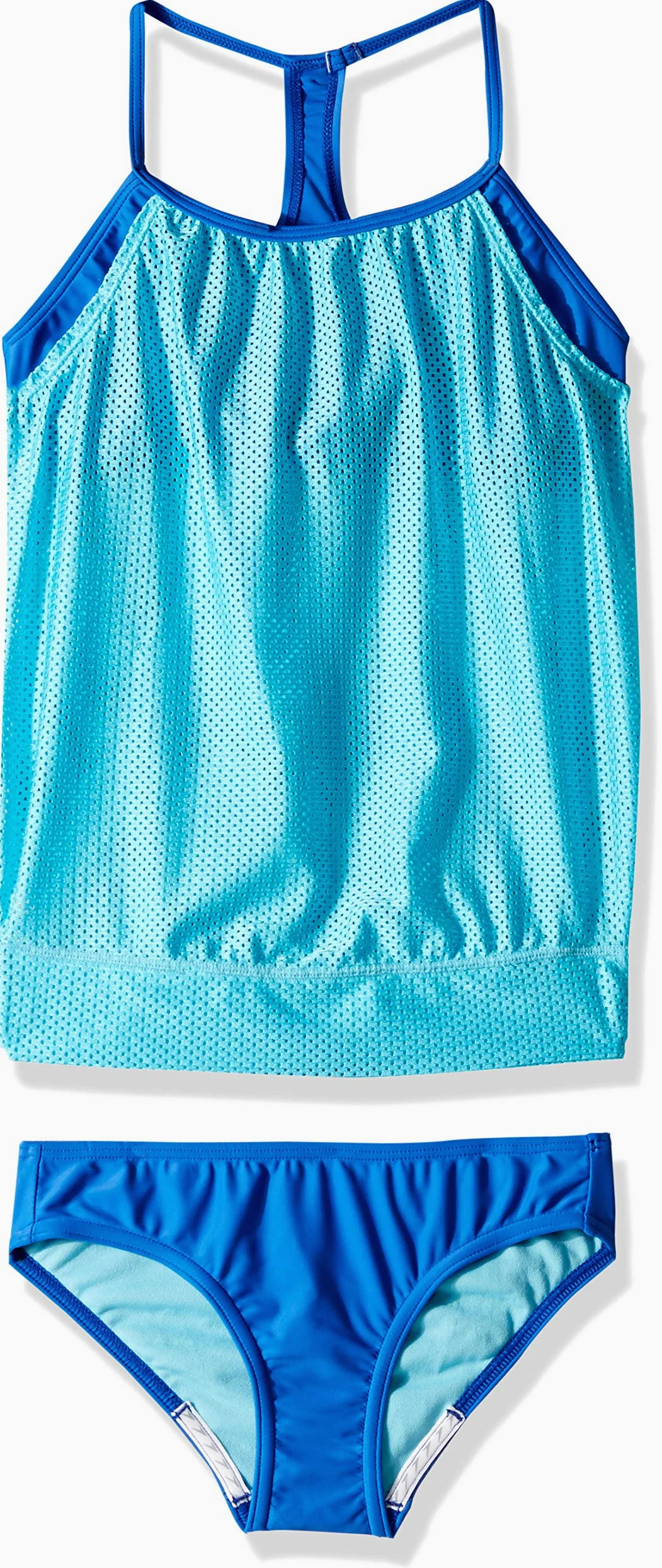 Speedo Girl'S Blouson Tankini 2-pc Traje de baño de una Pieza Niñas