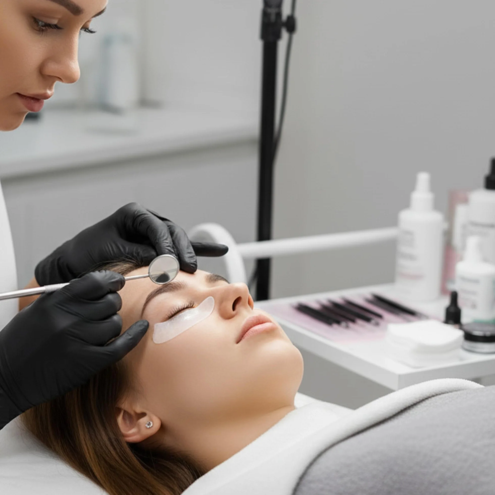 Espejo dental de acero inoxidable para dentista, boca y extensión de pestañas