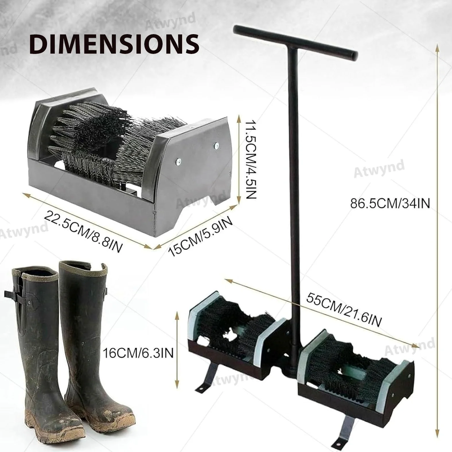 Raspador de Barro de Doble Cara para Calzado, Herramienta Universal de Limpieza, para Limpiar Zapatos y Botas en Exteriores, Elimina Barro y Suciedad de Calzado, Zapatillas Deportivas
