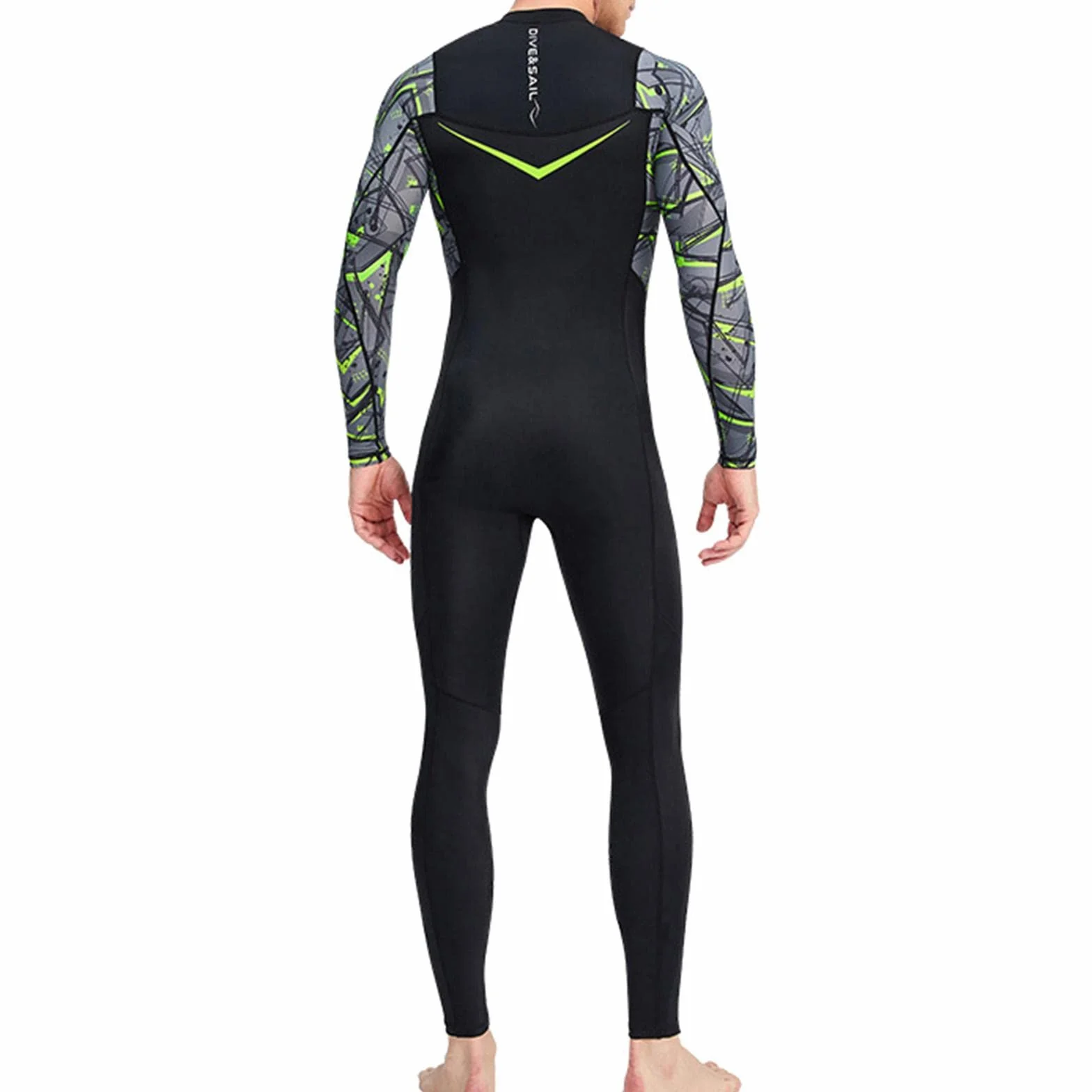 Traje de neopreno para hombre, con cremallera frontal, protección contra erupciones, surf, natación, buceo, negro, XL