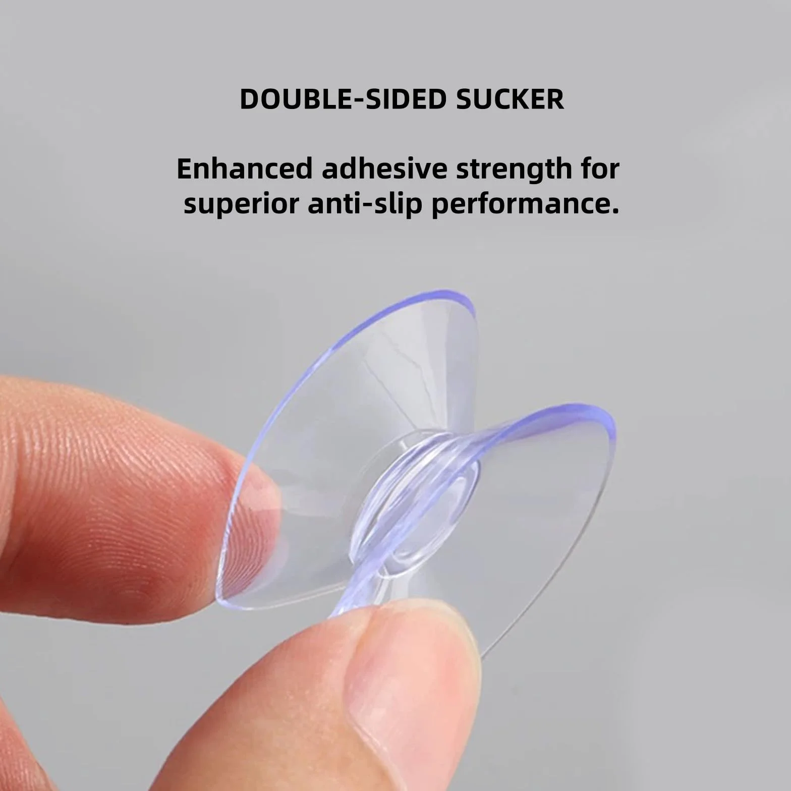 24 Piezas Ventosas de Doble Cara 3/2cm Plástico PVC Transparente Antideslizante para Exterior Cocina Baño