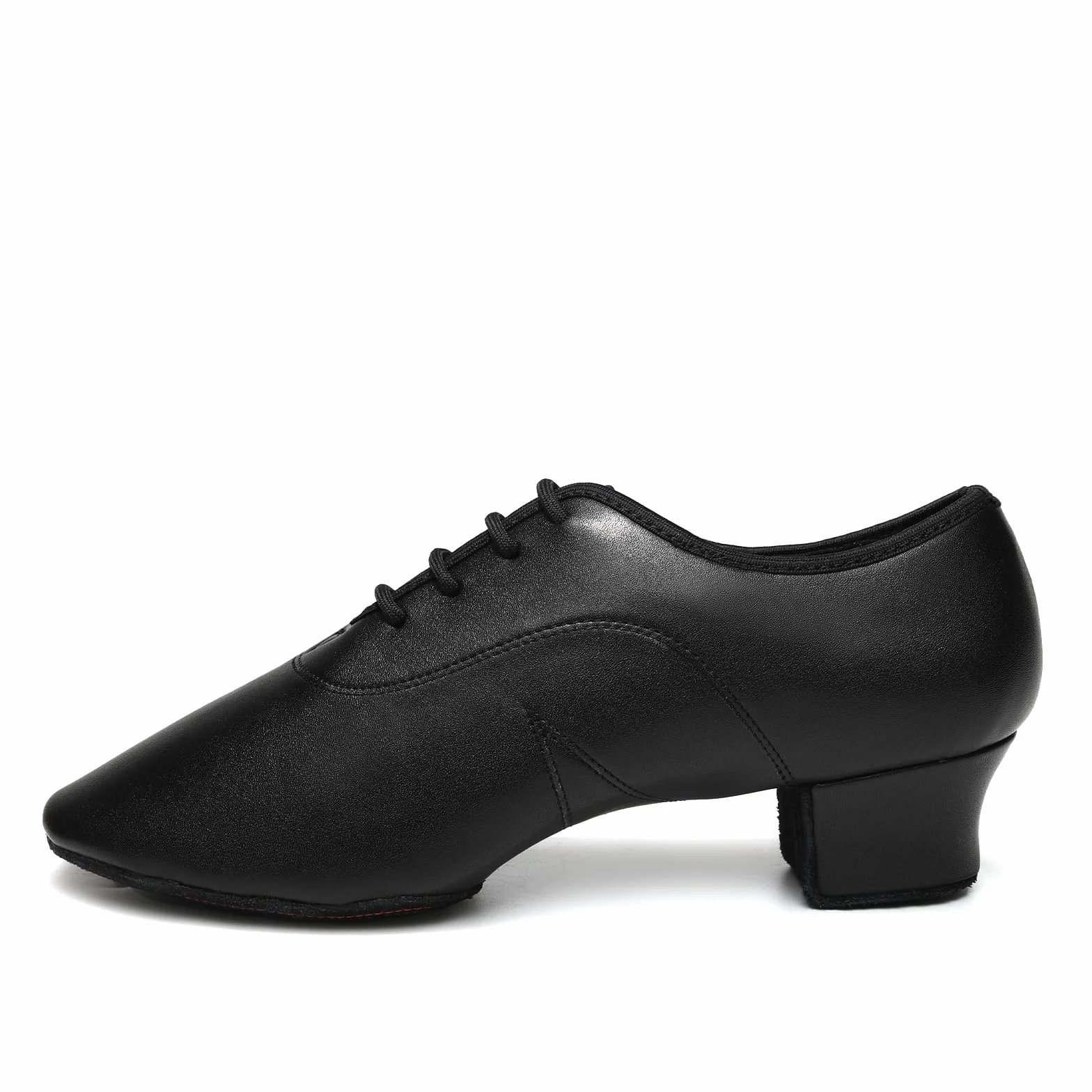 JUODVMP Zapatos Baile Latino Hombre de los de Cuero Lace up estándar Tango latín Jazz Moderno Performance Danza Zapatos Negro,41 EU