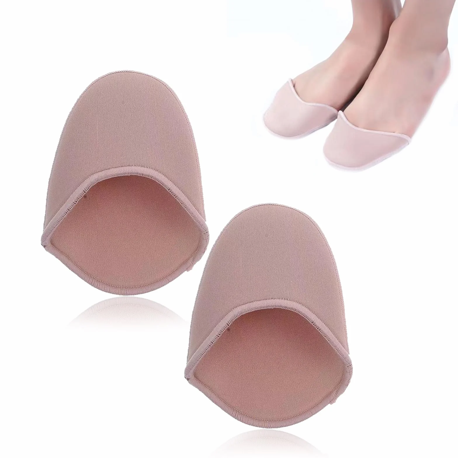 LAQWYNKB protector dedos pie, Puntera para Zapatos de Punta Protectores de Puntas para Ballet Plantillas Antideslizantes Protector Dedos Pies para Mujeres y Niñas, Rosa Claro