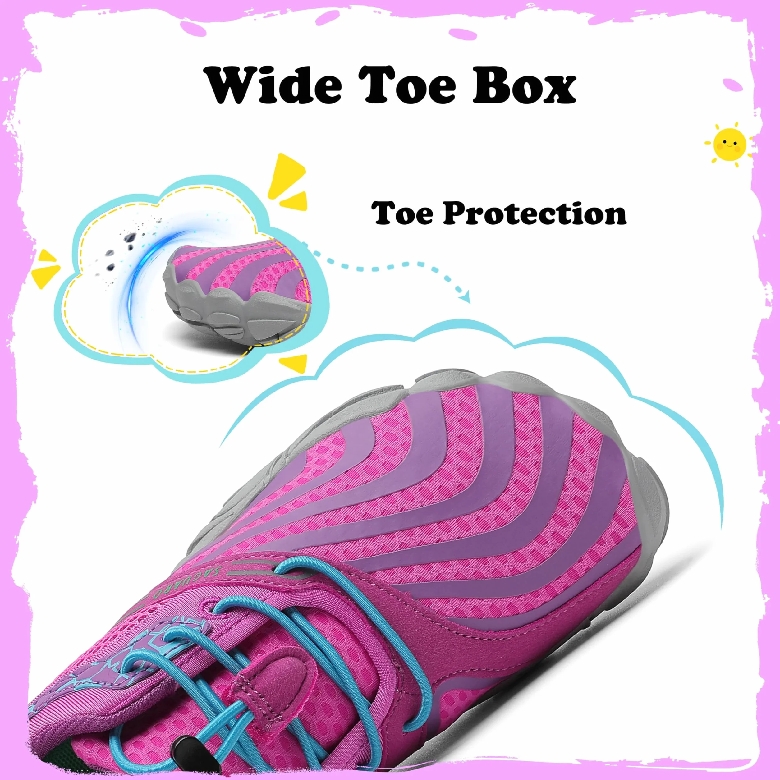 SAGUARO Niños Zapatos de Agua Antideslizante Escarpines Secado Rápido 24-36 EU