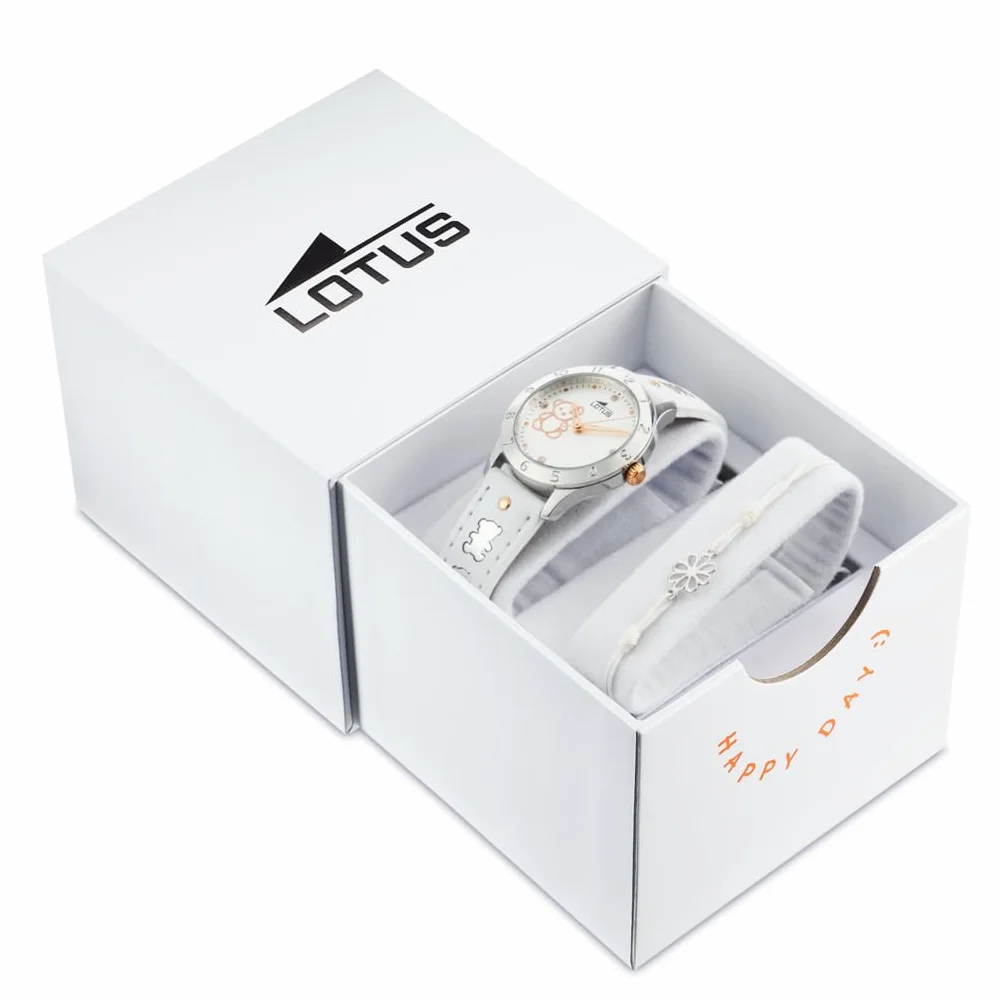 Lotus Junior - Reloj Analógico para Niñas, de Cuarzo con Correa en Cuero