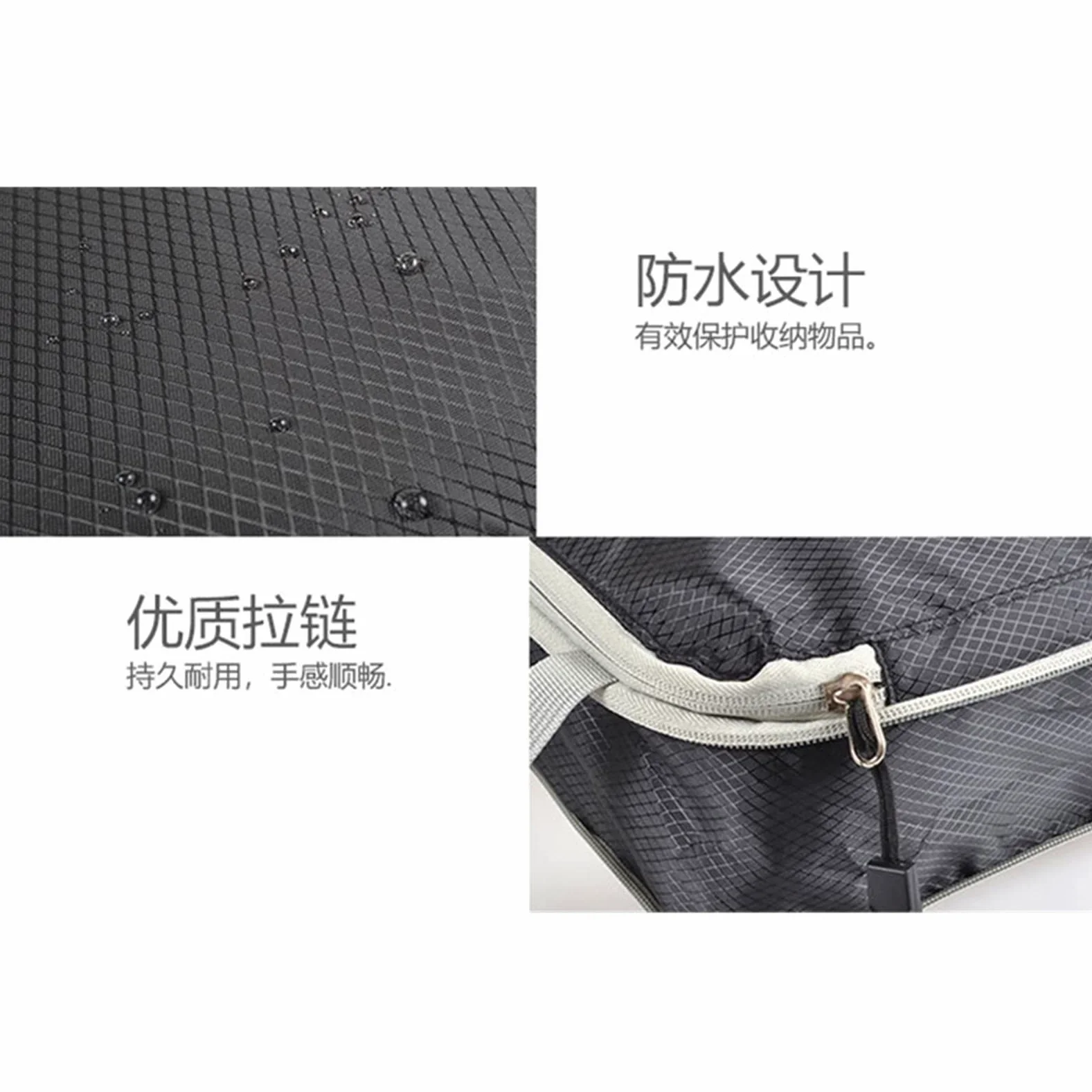 Genérico Bolsa De Almacenamiento De Compresión, Nailon Impermeable, Almacenamiento De Viaje, Plegable, Gran Capacidad (Black)