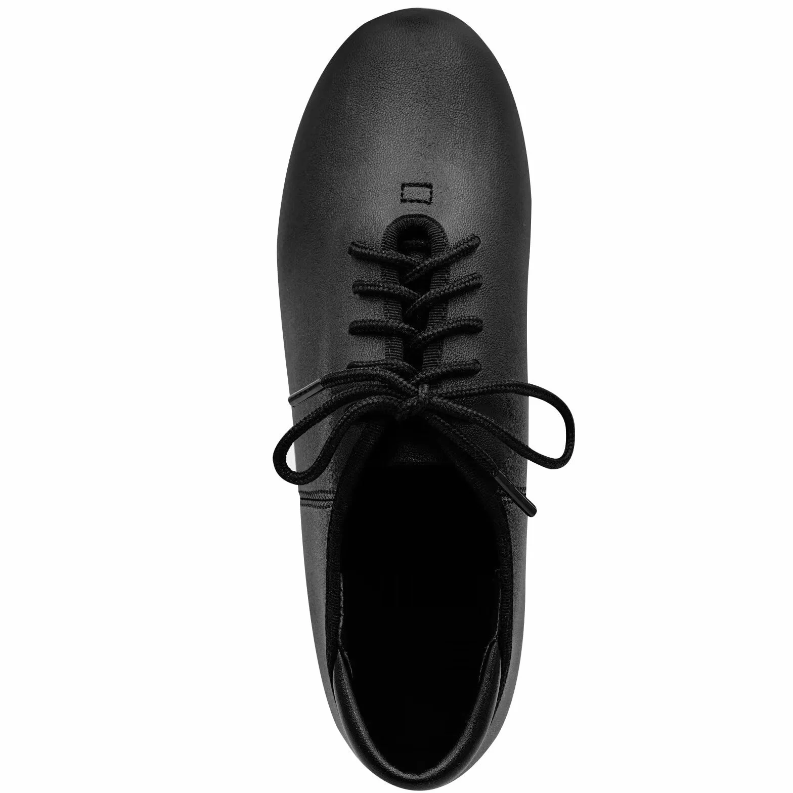Negro Cuero Oxford Zapatos de Claque con Cordones