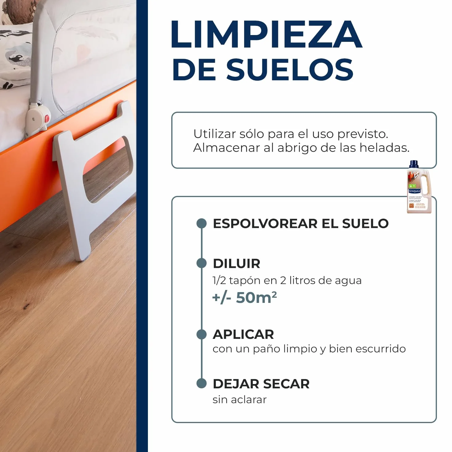 STARWAX Limpiador suave para parquet y suelos laminados 1L