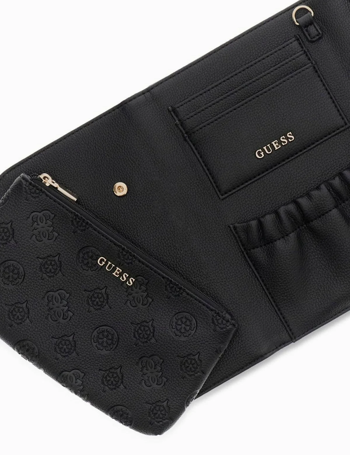 GUESS Estuche de identificación Wilder Travel Passport Organizer Black Negro