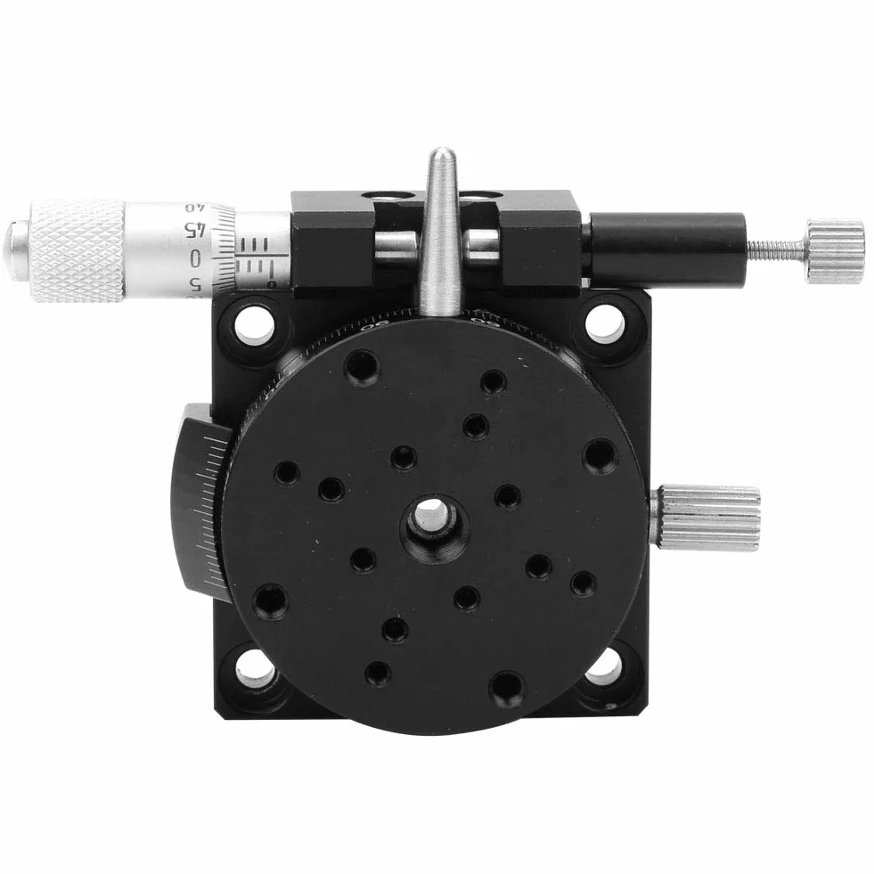 RSP40-L Mesa Deslizante Micrométrica Eje R Plataforma Recorte Deslizamiento Lineal Ajustable Manualmente Rodamientos Rodillos Cónicos