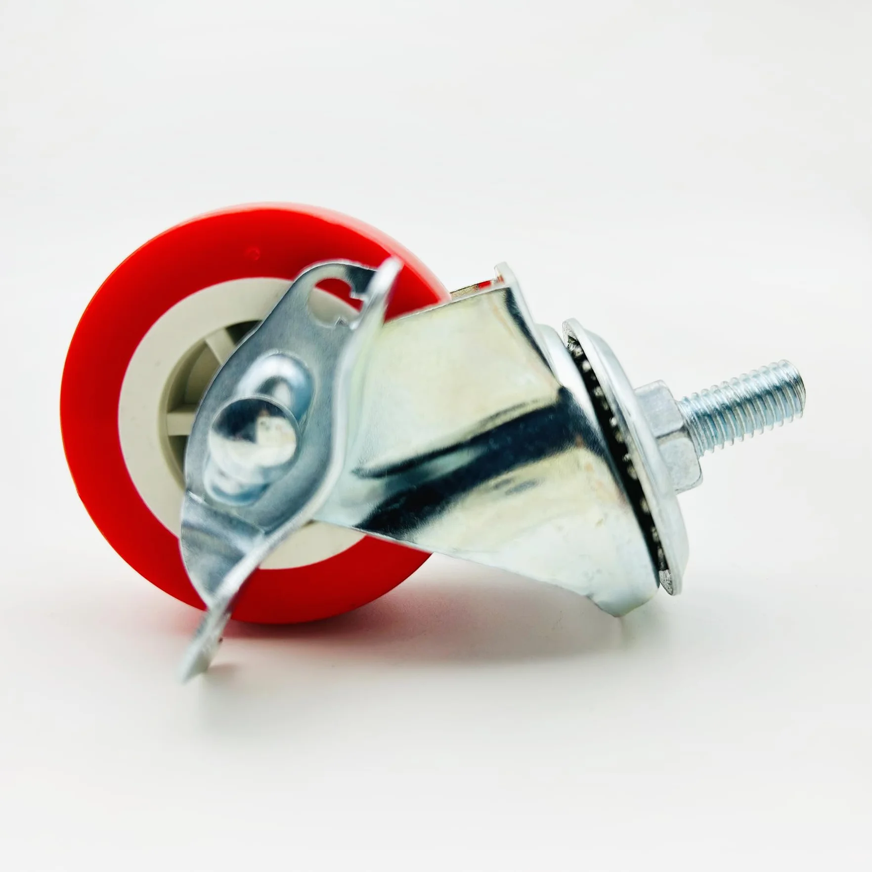 Ruedas Giratorias de PU con Freno 360° Ø 50mm IC4214A Paquete de 4 para Muebles Armarios