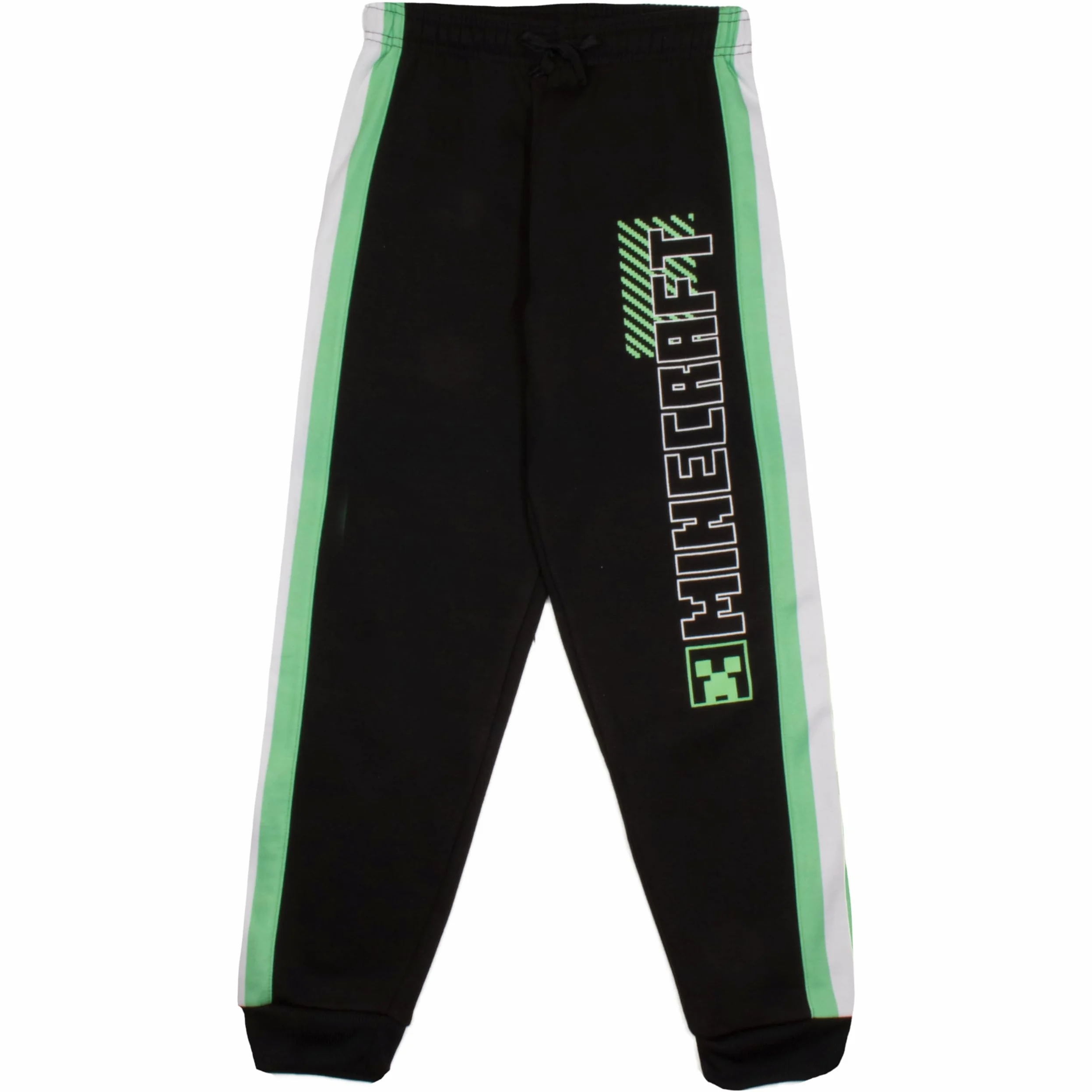 Minecraft Creeper - Conjunto de pantalones de 3 piezas para niños, conjunto de chándal con cremallera, camiseta de manga corta y pantalones deportivos activos