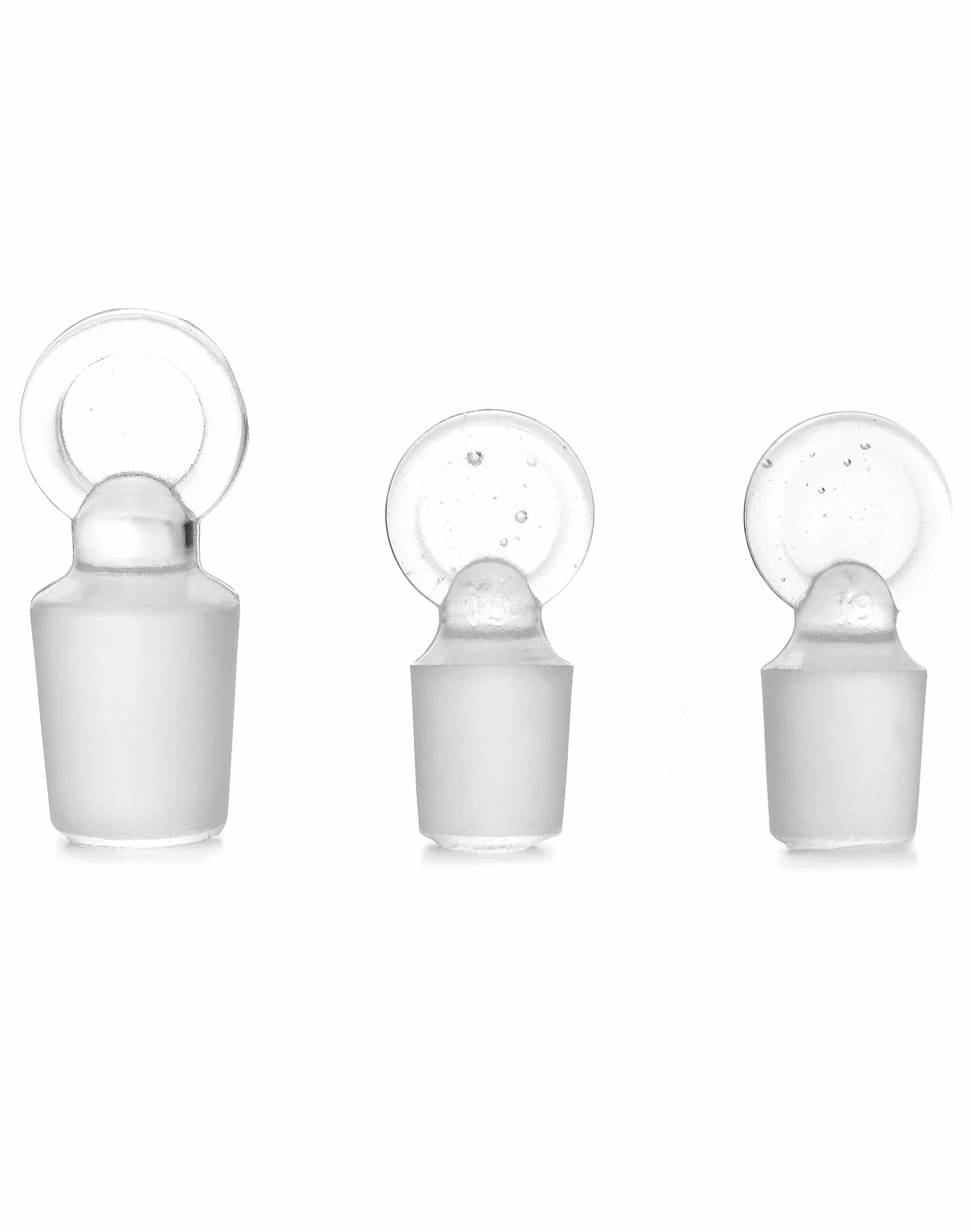 QWORK Conjunto de Matraz Erlenmeyer 250 ml 150 ml 50 ml Vidrio Borosilicato Tapón Cristal Laboratorio