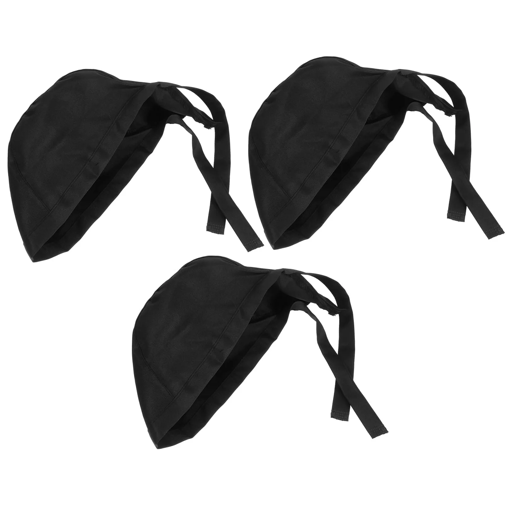 SHERCHPRY 12 Juegos De Gorros De Chef Negros con Espalda Elástica Ajustable para Hombre Y Mujer Gorros De Cocina Cómodos para Chefs 3 Unidades X 12